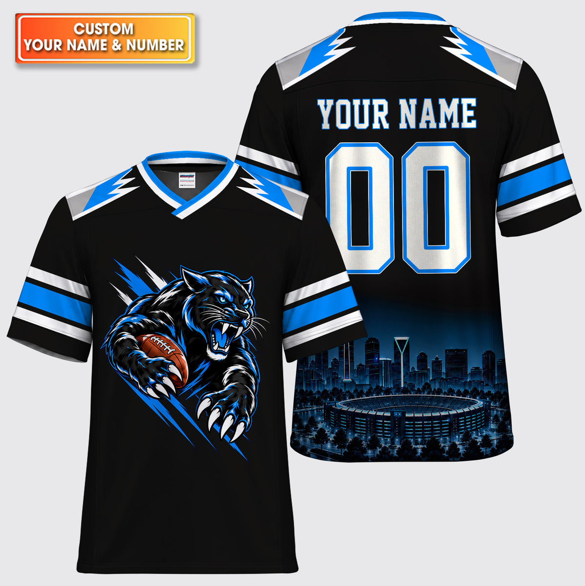 Custom Panther Mascot American Football Jersey