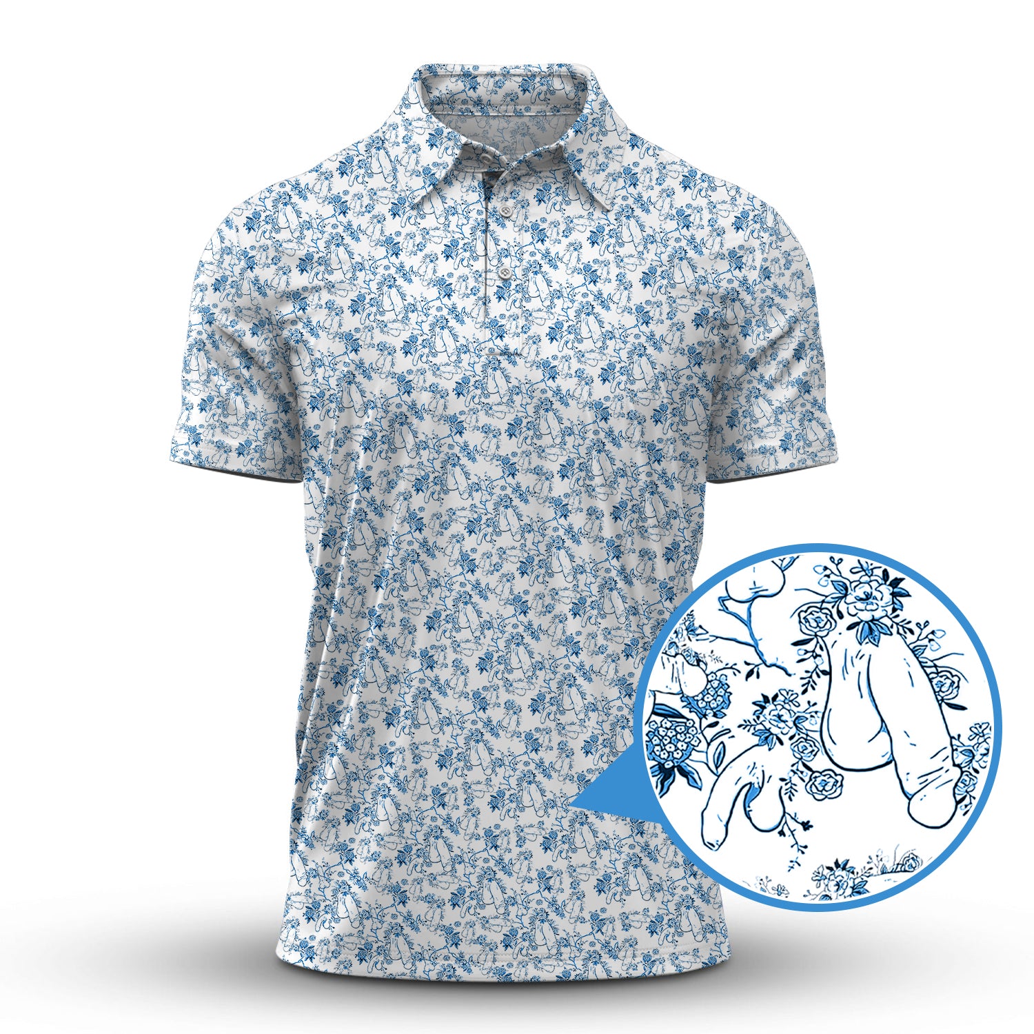 Funny Pattern Golf Shirt, Crazy Golf Shirt For Golfer, Golf Gift For Men