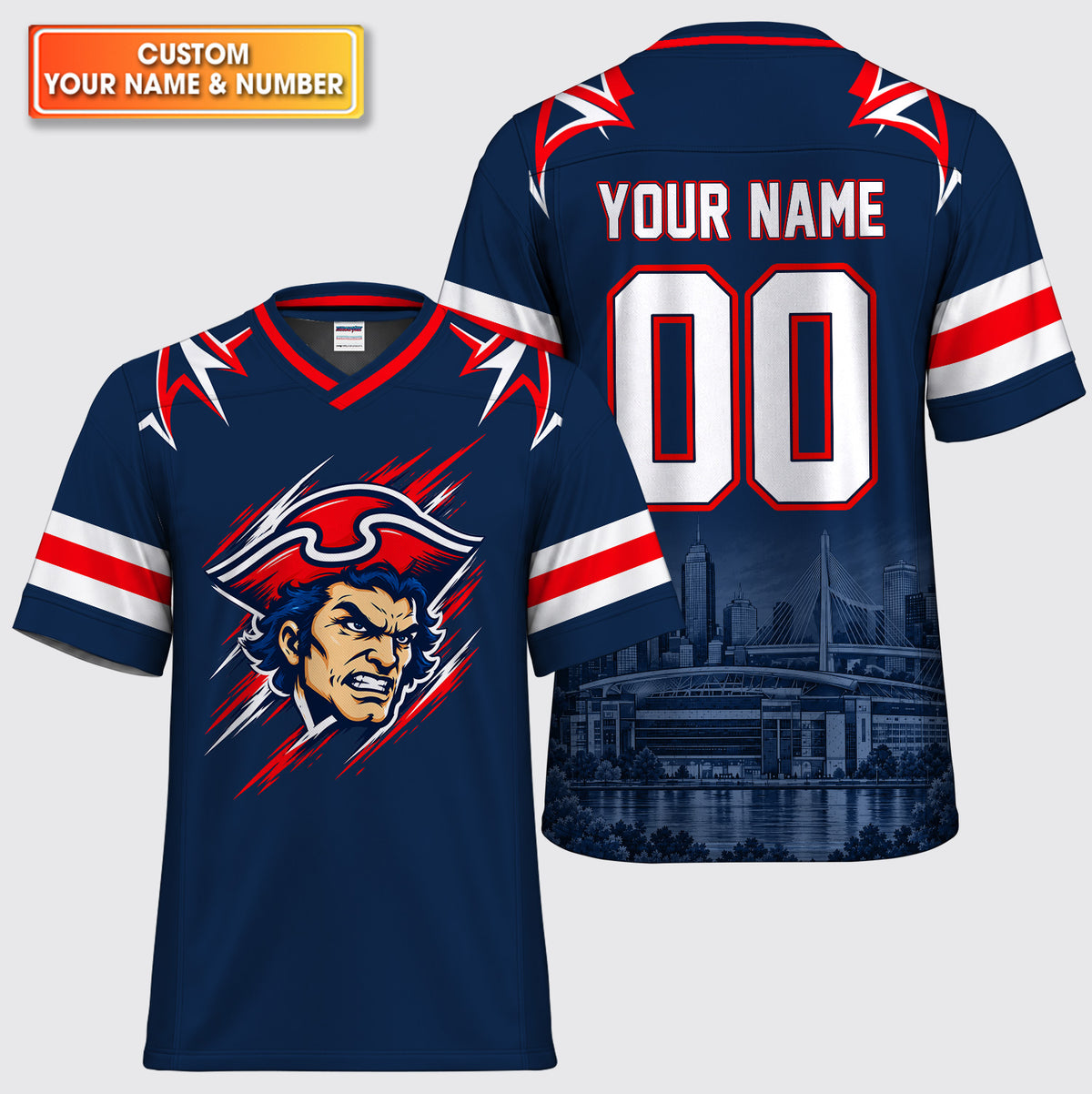 Custom Patriot American Football Jersey