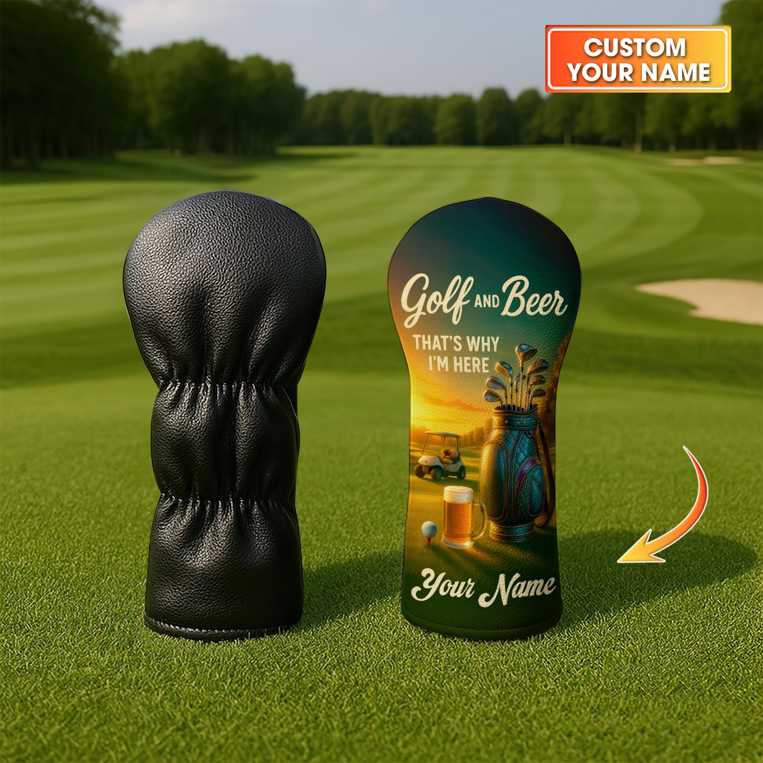 Beer Golf Head Cover, Custom Golf Head Covers For Men, Best Gift For Golfers