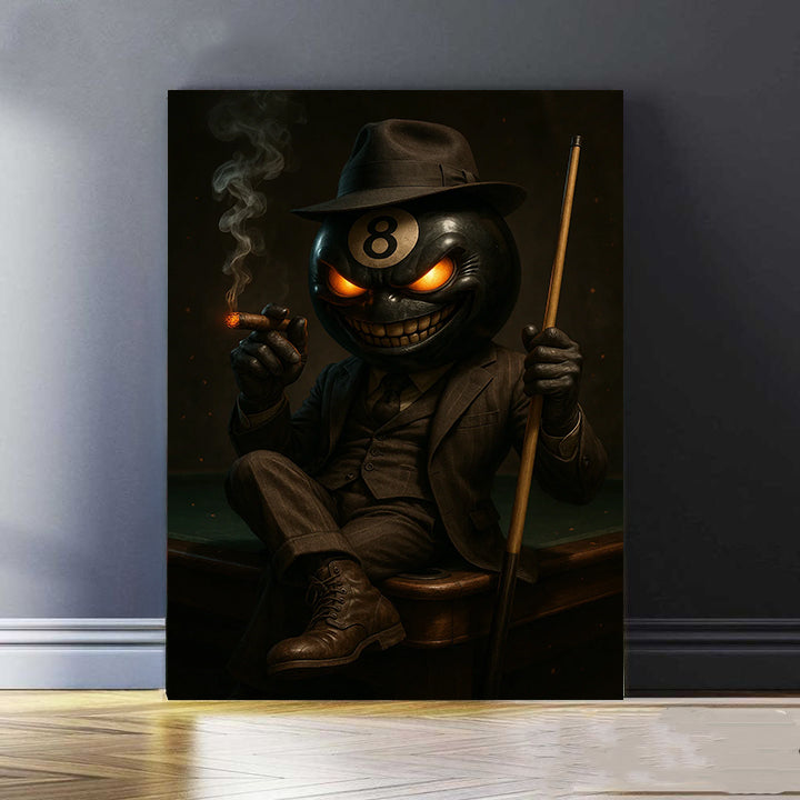 Billiards Poster, Billiards Canvas For Pool Players, 8 Ball Poster Room Decor