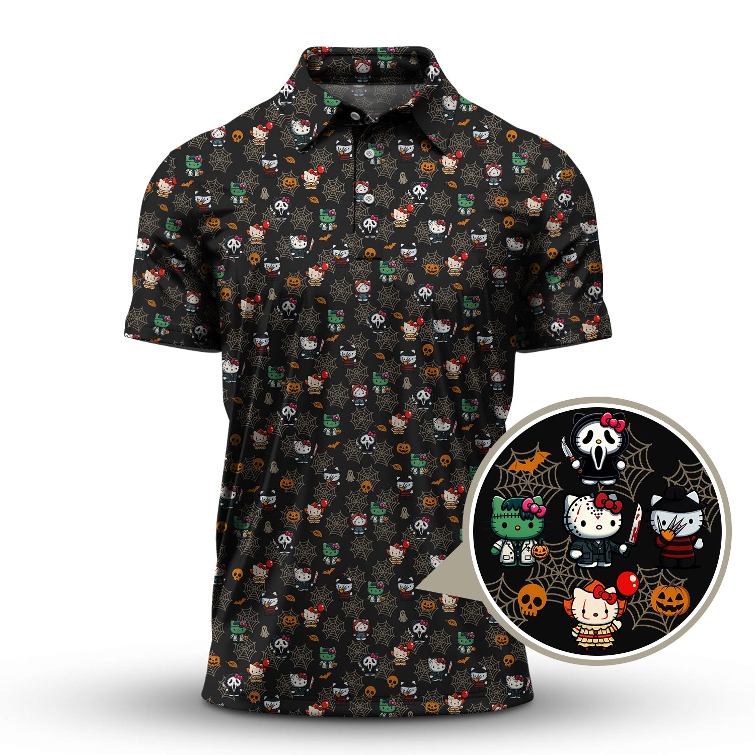 Halloween Golf Shirt, Pattern Golf Shirt For Golfer, Funny Golf Shirt For Men