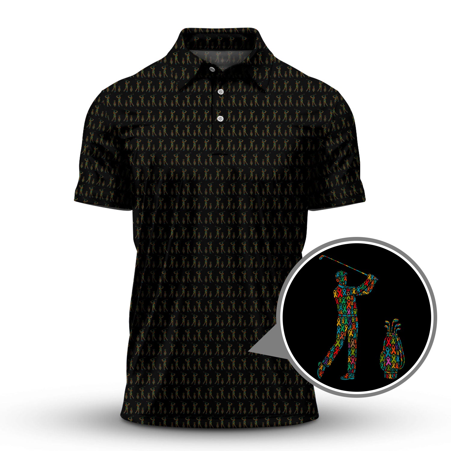 Cancer Survivor Shirt, Golf Gift For Golfer, Cancer Sucks In Every Color Shirt, Crazy Golf Shirt For Men