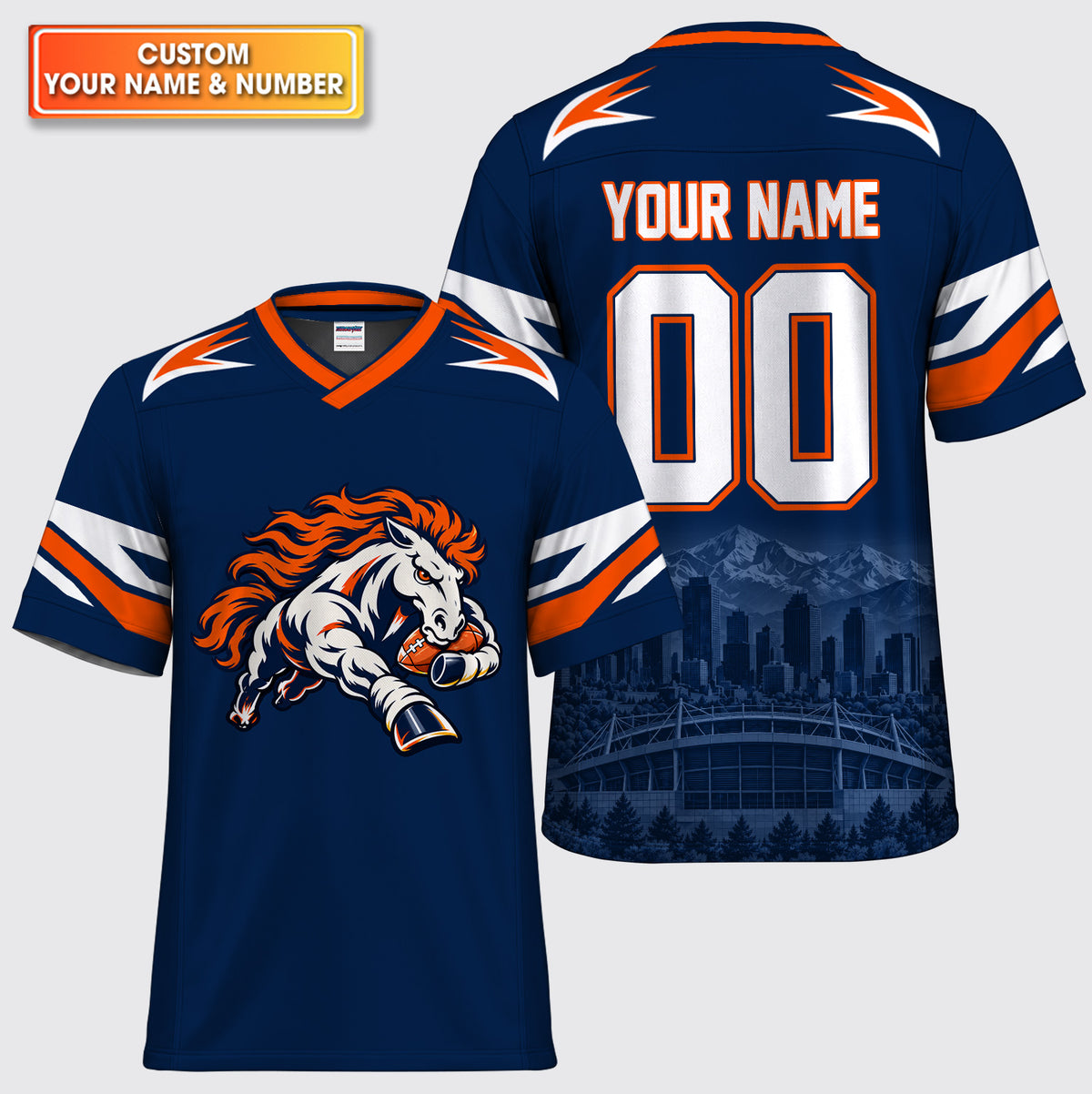 Custom Horse Mascot American Football Jersey