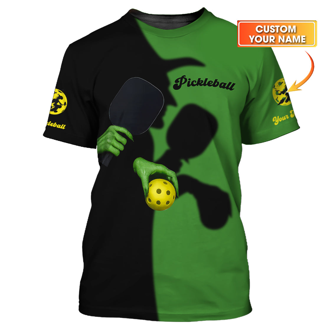 Pickleball Halloween Shirt, Funny Women's Pickleball Shirts, Custom Name Gift For Pickleball Lovers