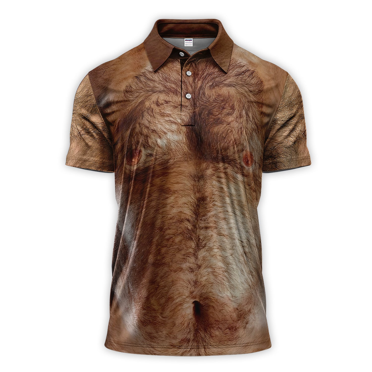 Fanient Hairy Chest Golf Polos, Funny Golf Shirt For Men, Crazy Golf Gift For Golfer