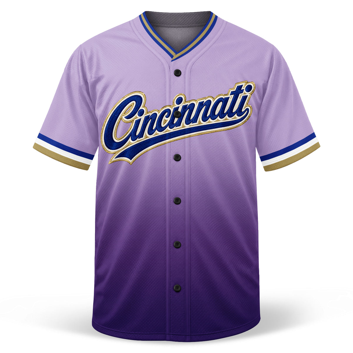 Custom Cincinnati Skyline Ombre Baseball Jersey