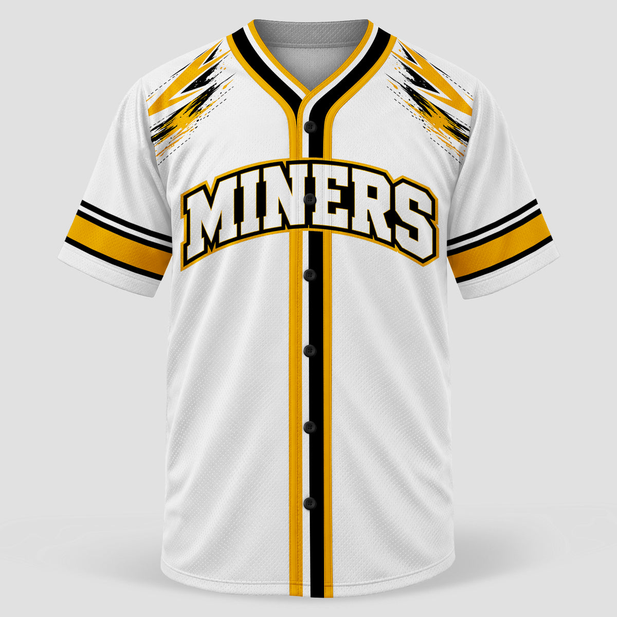 Custom Miner Mascot Baseball Jersey