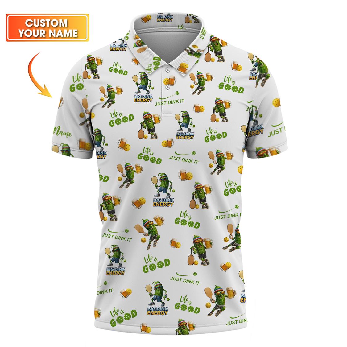 Big Dink Energy Pickleball Shirt – Funny PickleBeer T-Shirt for Men & Women, Pickleball Team Apparel