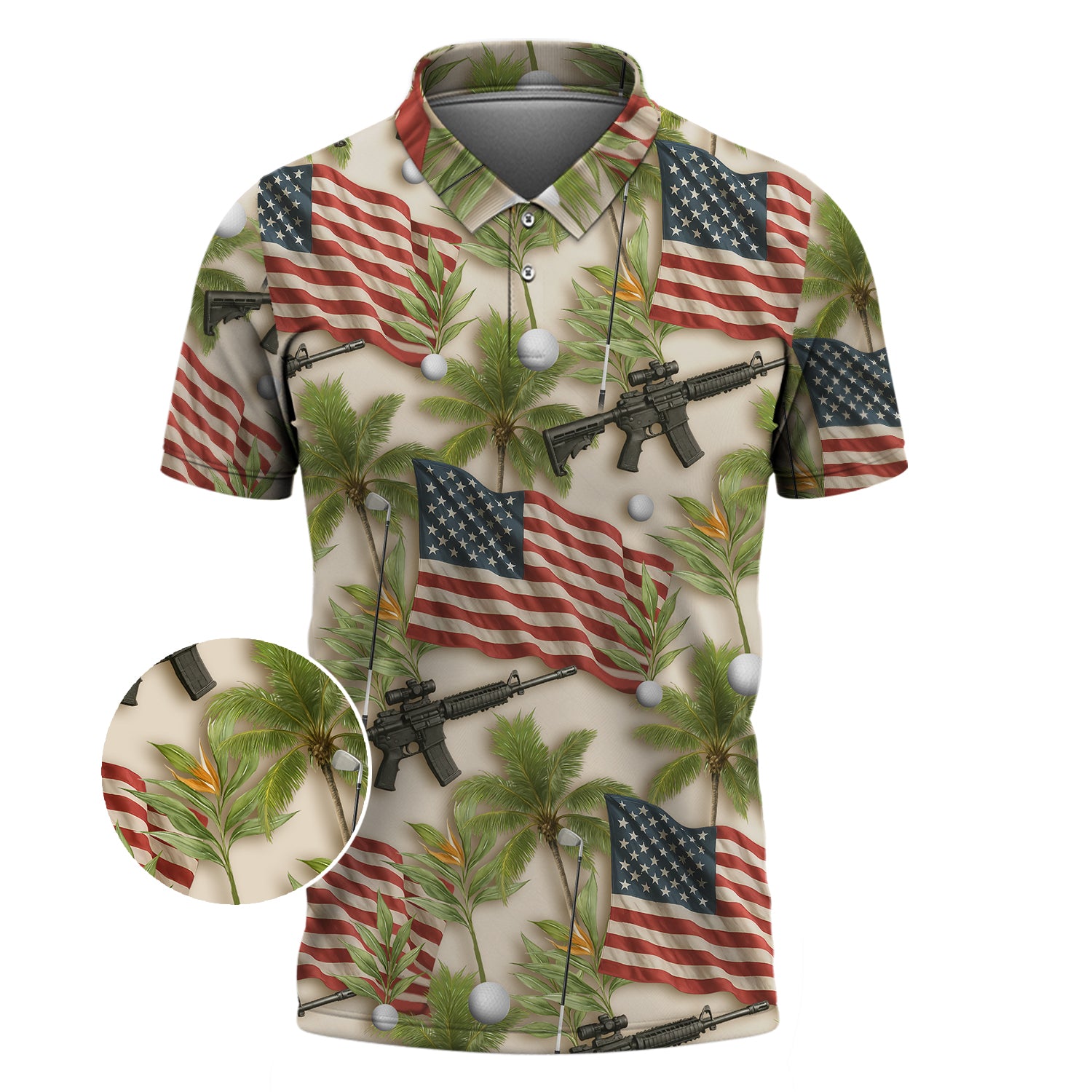 Fourth Of July Golf Shirts, 4th Of July Golf Polo For Men