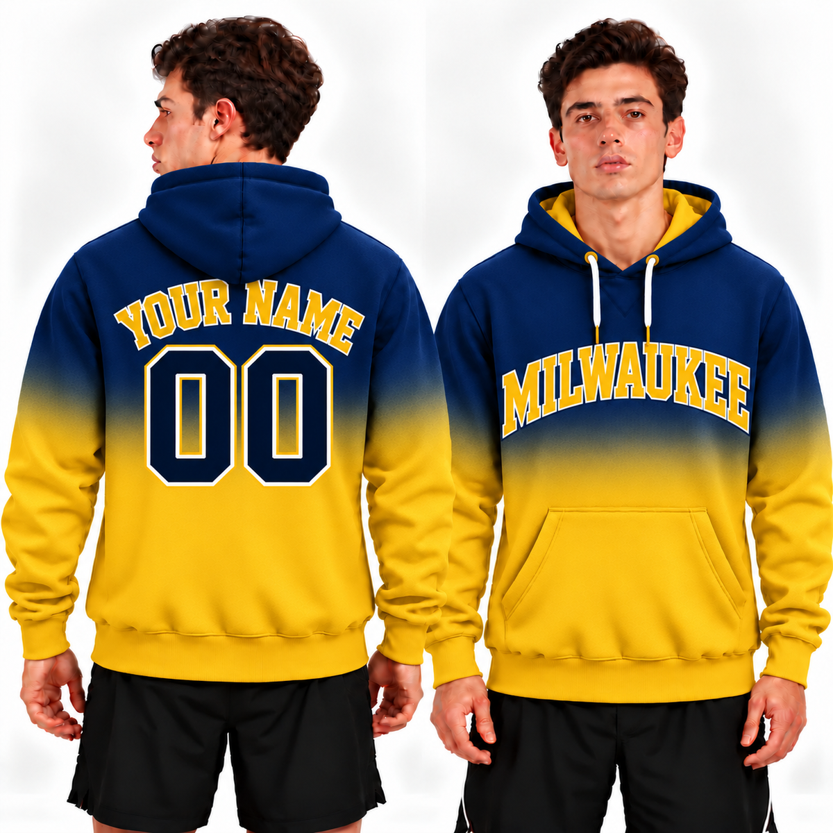 Custom Milwaukee Ombre Hoodie