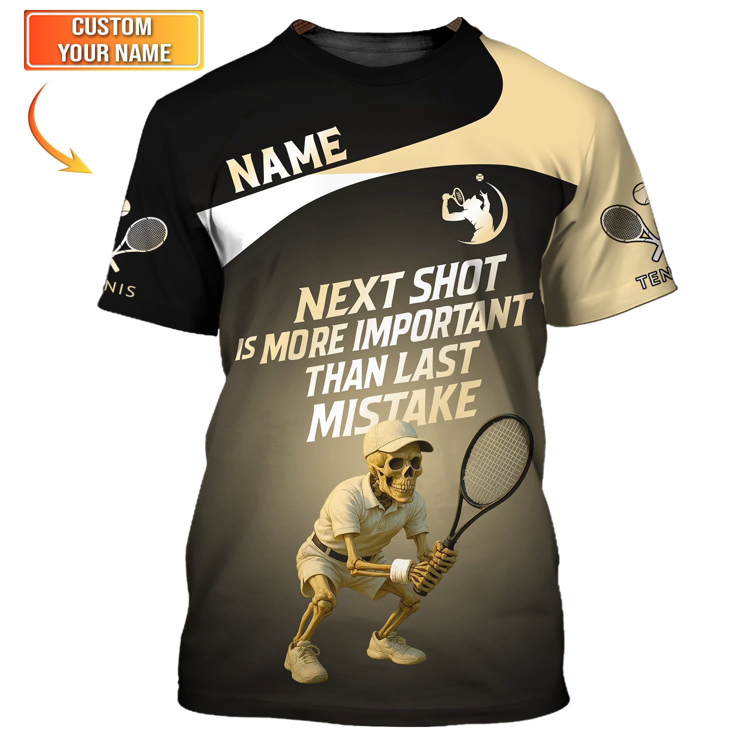 Next Shot Skull Tennis Polo Shirts, Custom Men Vintage Tennis Outfit, Gifts for Tennis Lovers