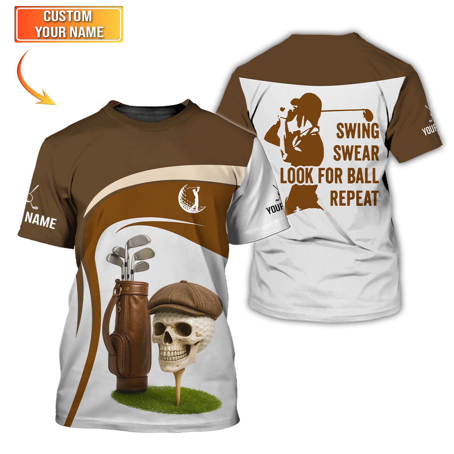 Swing Golf Custom Polo Golf Shirts, Golf Shirts For Men, Golf Gift Ideas For Dad