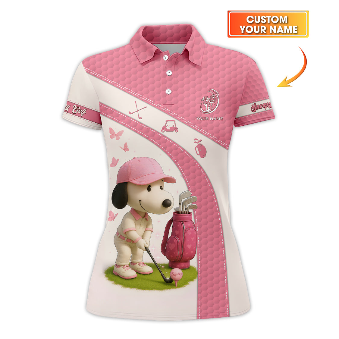Snoopy Peanuts Golf Shirt – Women’s Custom Golf Polo – Cute Women’s Golf Gift from Peanuts Collection