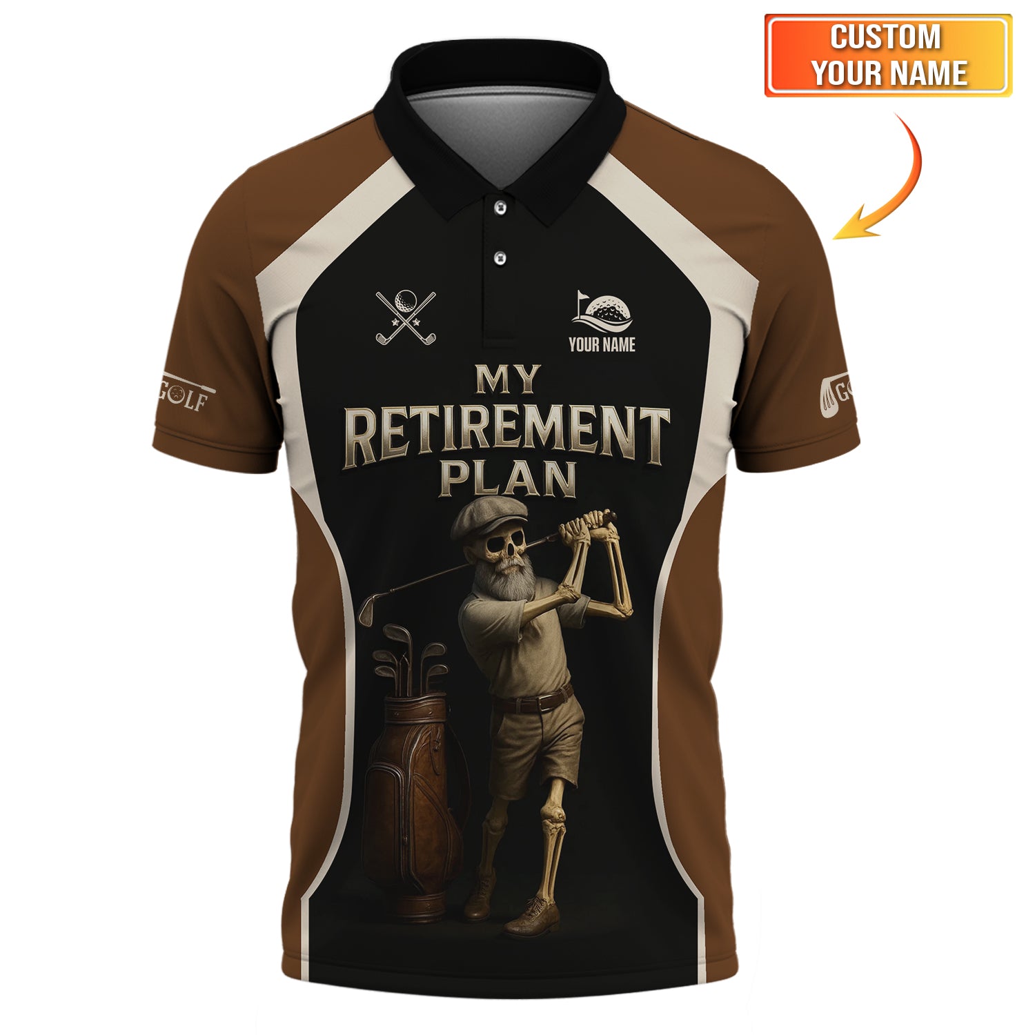 My Retirement Plan Golf Polos, Funny Golf Shirt, Gift For Golfer, Mens Golf Gift
