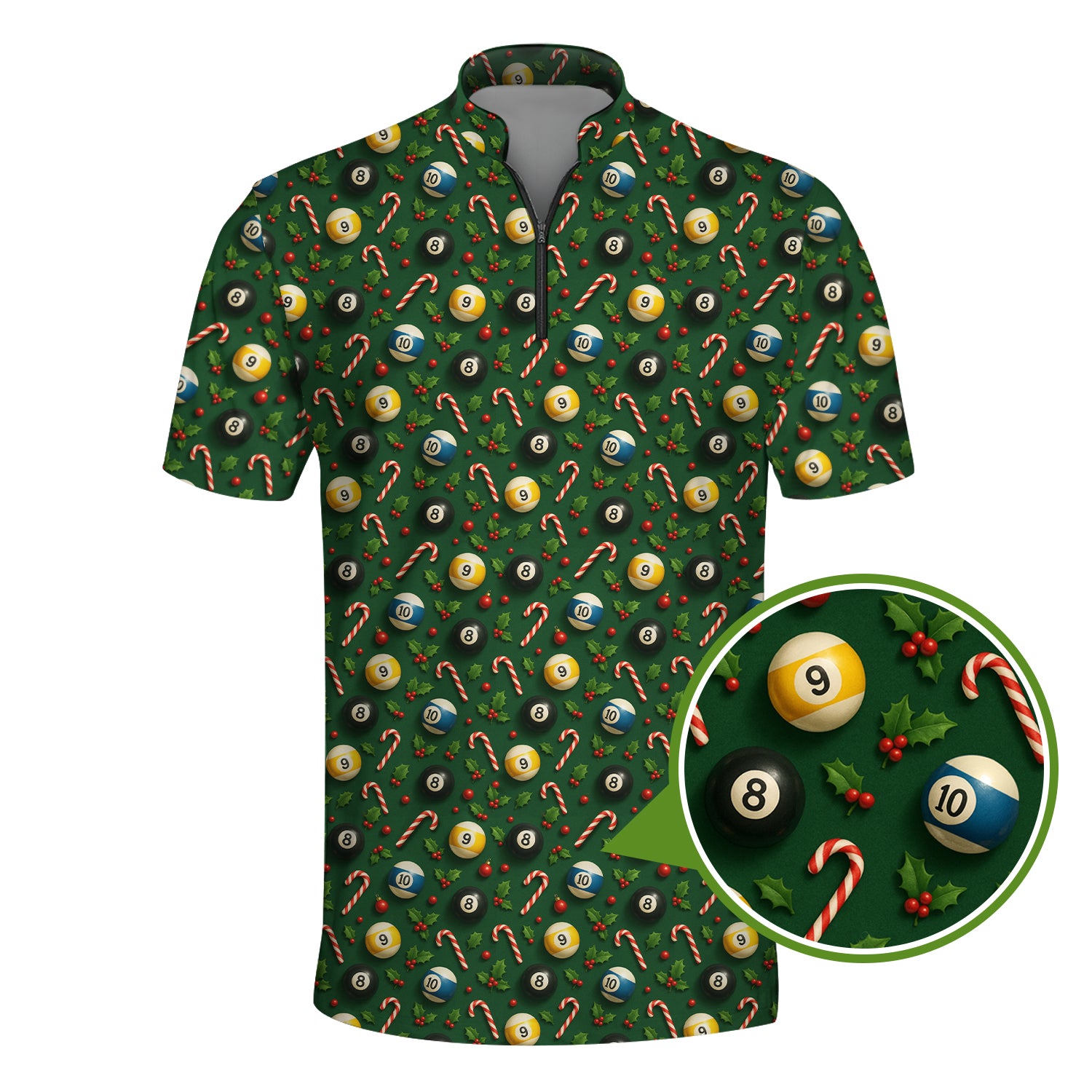 Pattern Pool Shirt, Mens Pool Shirts, Billiards Christmas For Billiard Players, Funny Pool Player Shirt