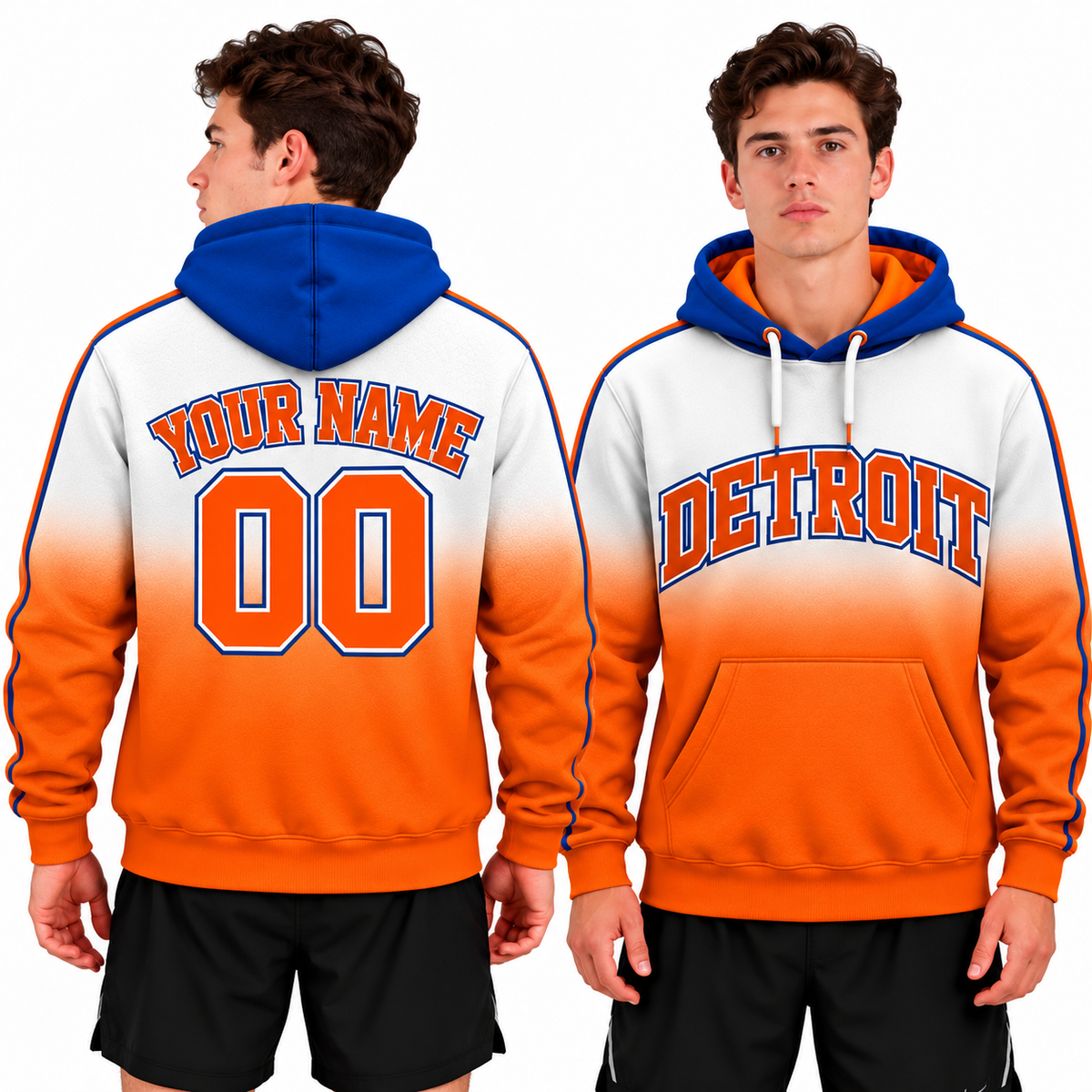 Custom Detroit Ombre Hoodie