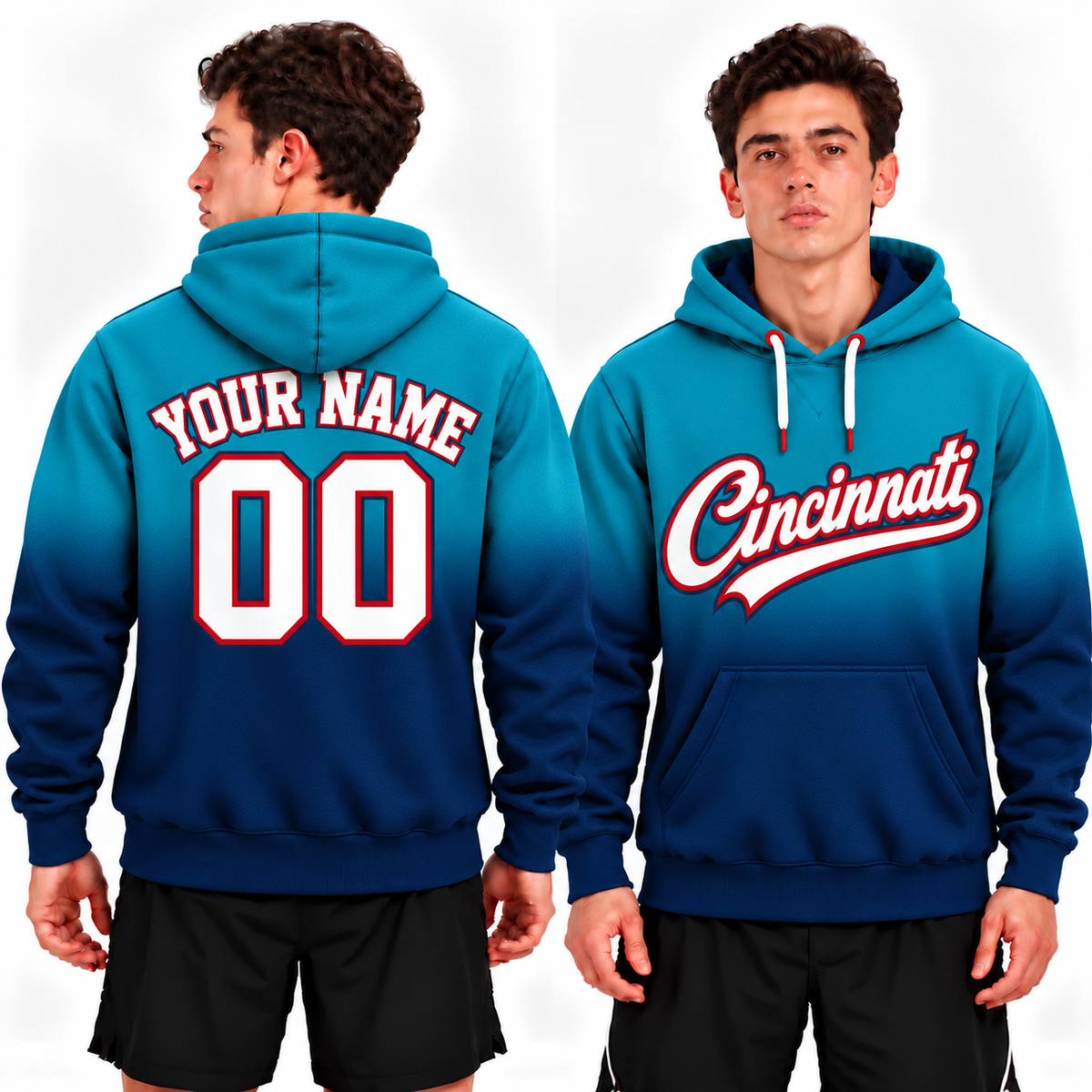 Custom Cincinnati Ombre Hoodie