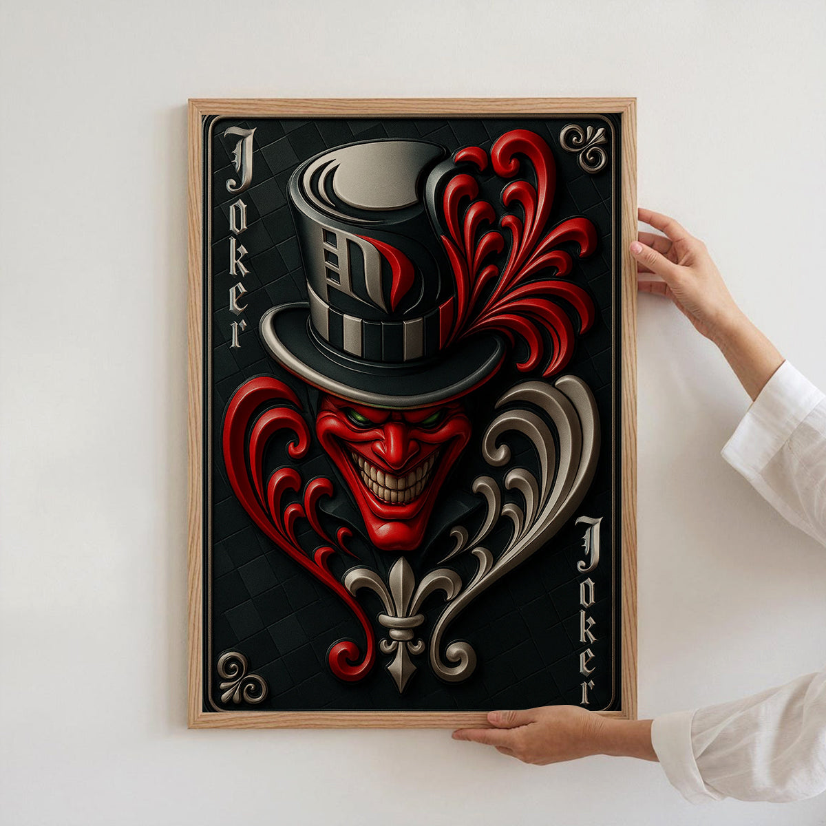 Gentleman Joker Poster, Poker Canvas Wall Art, Poker Poster For Game Room Decor