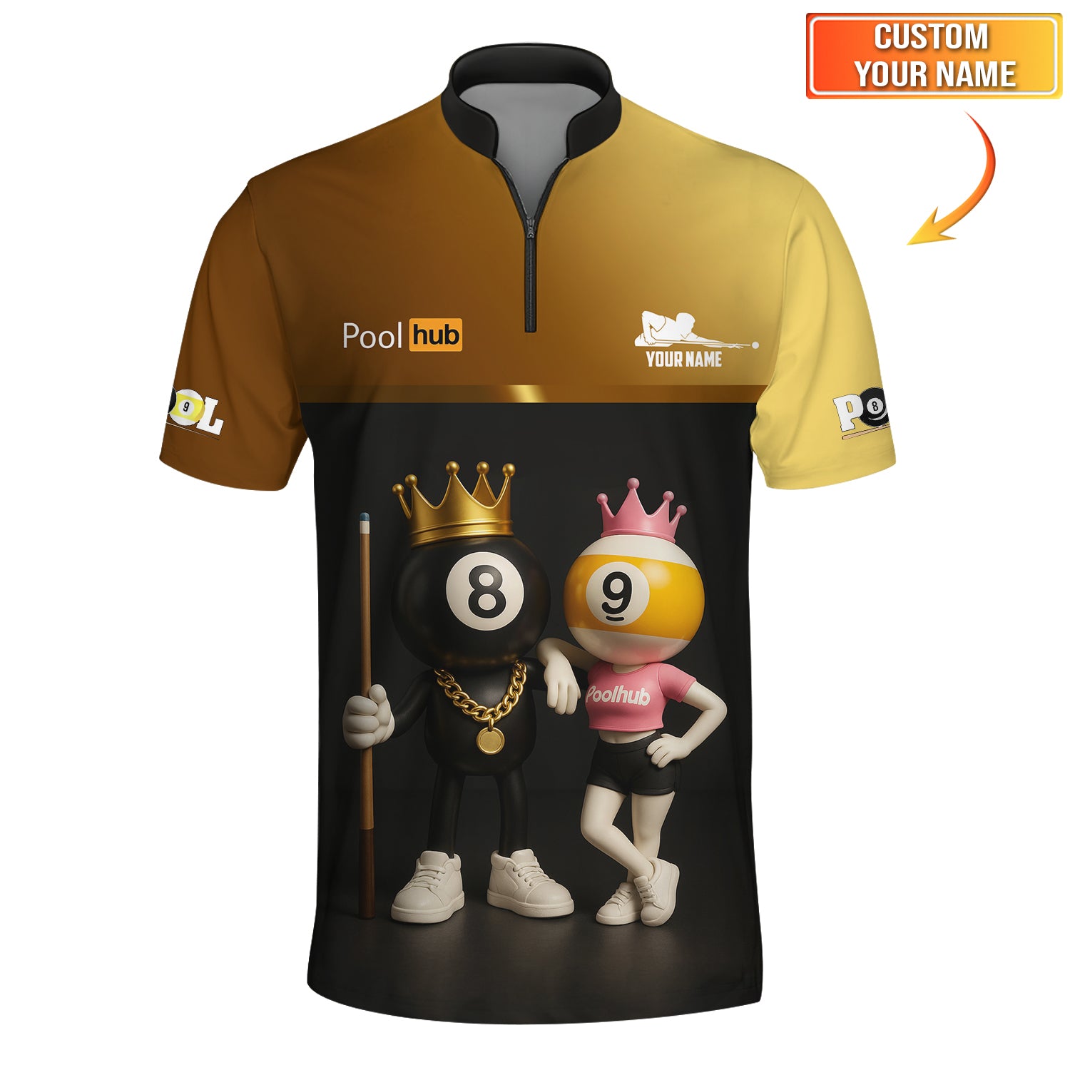 PoolHub Shirts, Custom Billiard Shirts, Funny Pool Jersey