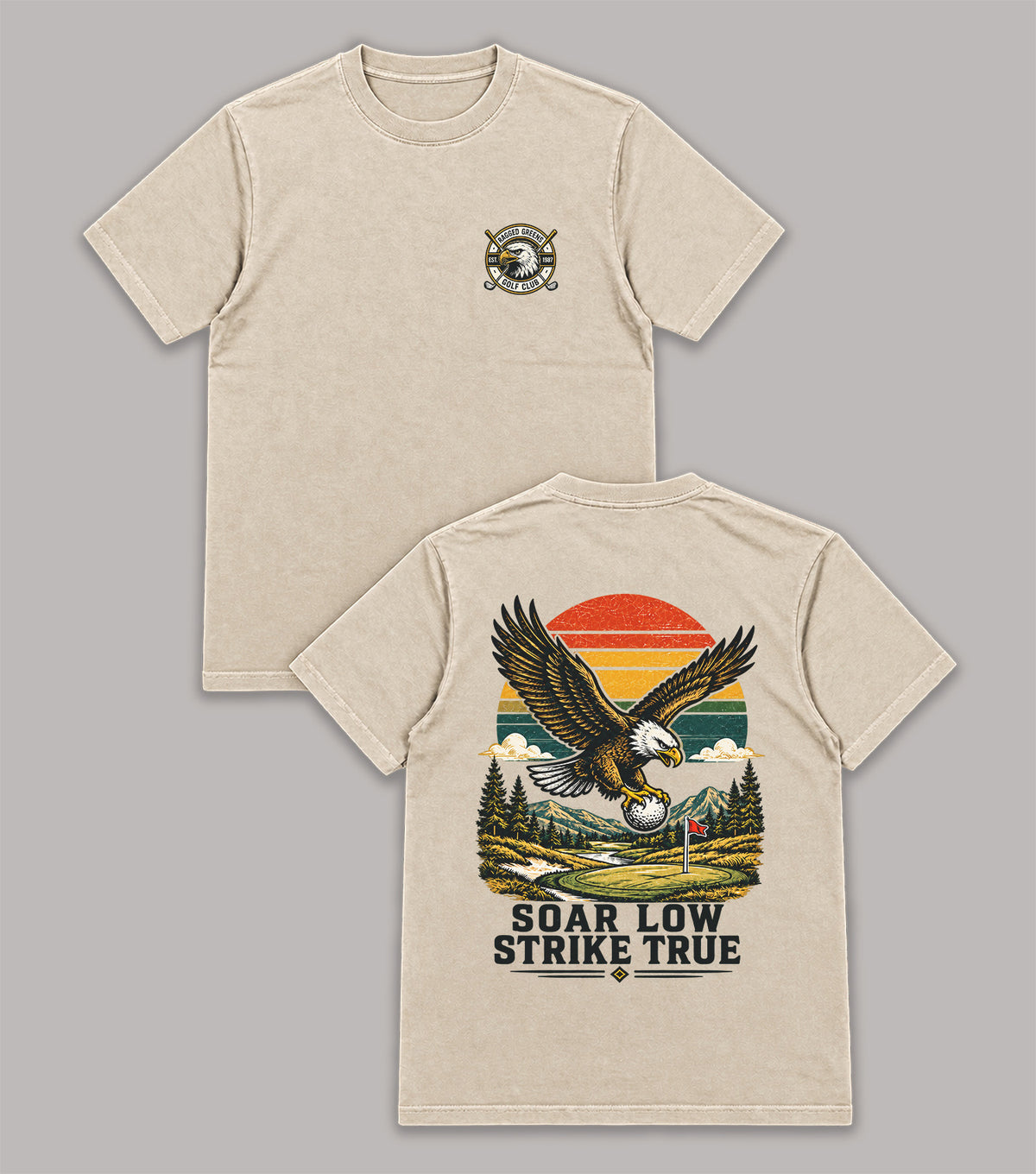 Soar Low Strike True Eagle Golf T-Shirt