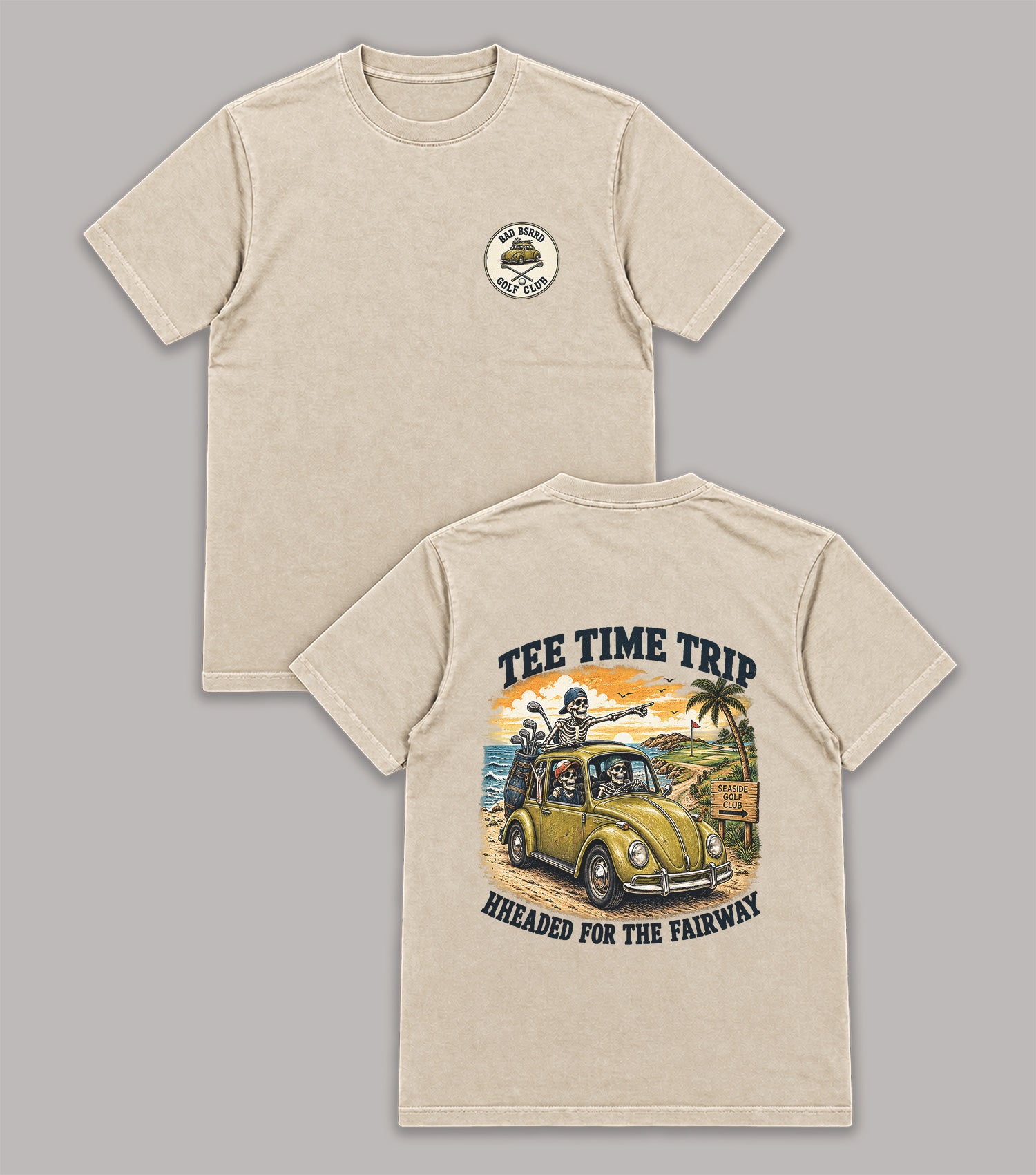 Tee Time Trip Skeleton Golf T-Shirt