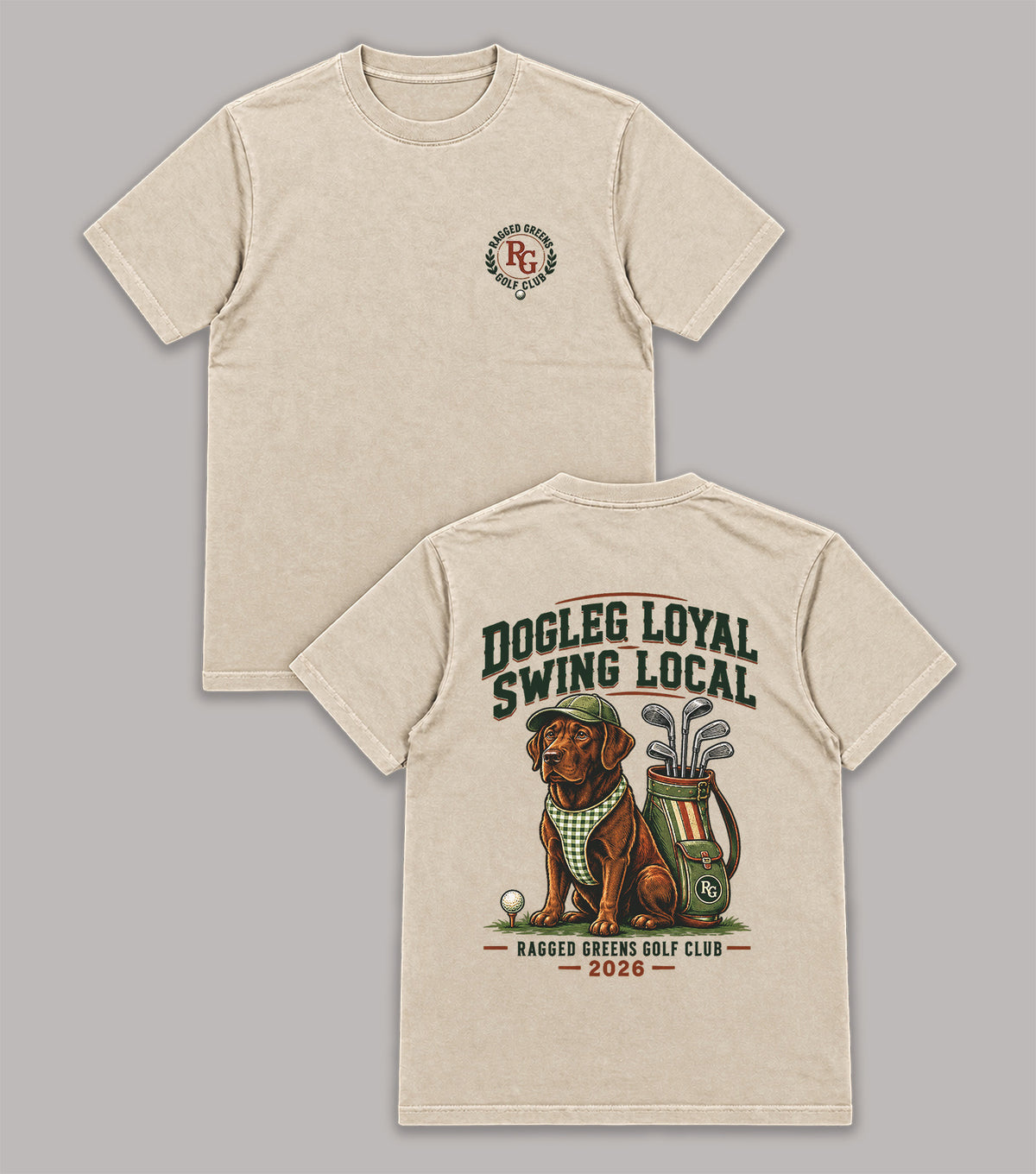 Dogleg Loyal Swing Local Labrador Golf T-Shirt
