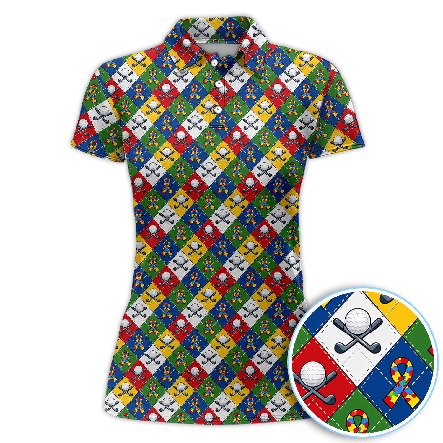 Golf Ball And Clubs Pattern Hoodie, Colorful Ribbon Golf Print Hoodie For Women, Golf Gift For Golfer