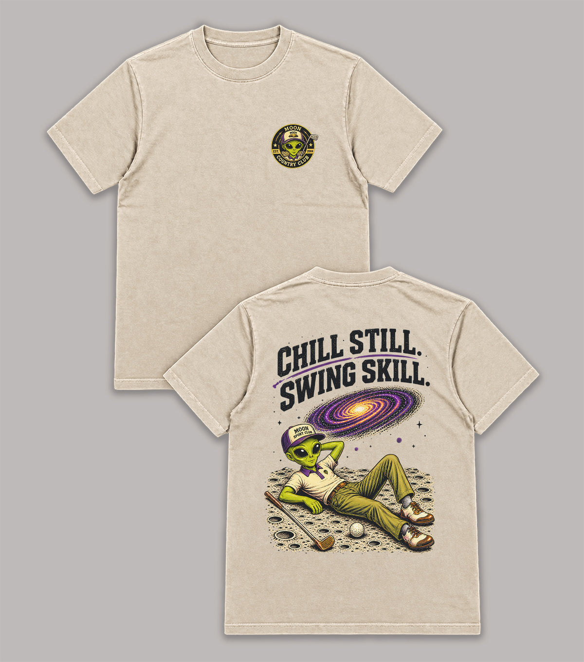 Chill Still Swing Skill Alien Golf T-Shirt