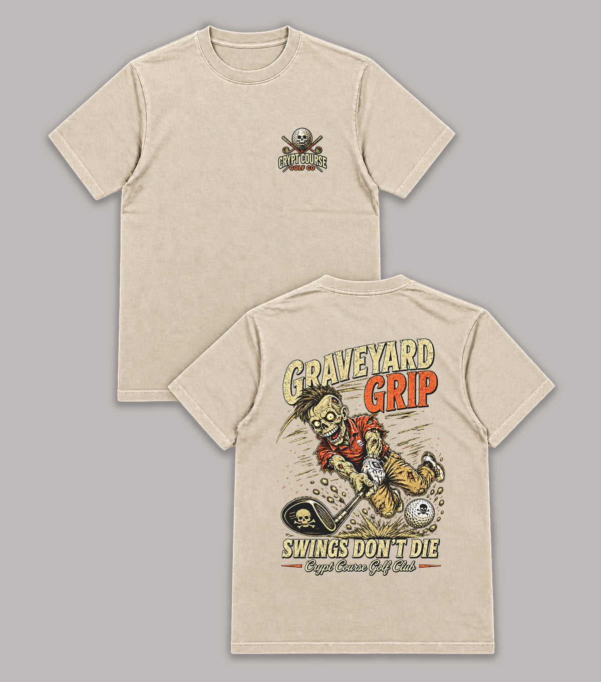 Graveyard Grip Zombie Golf T-Shirt
