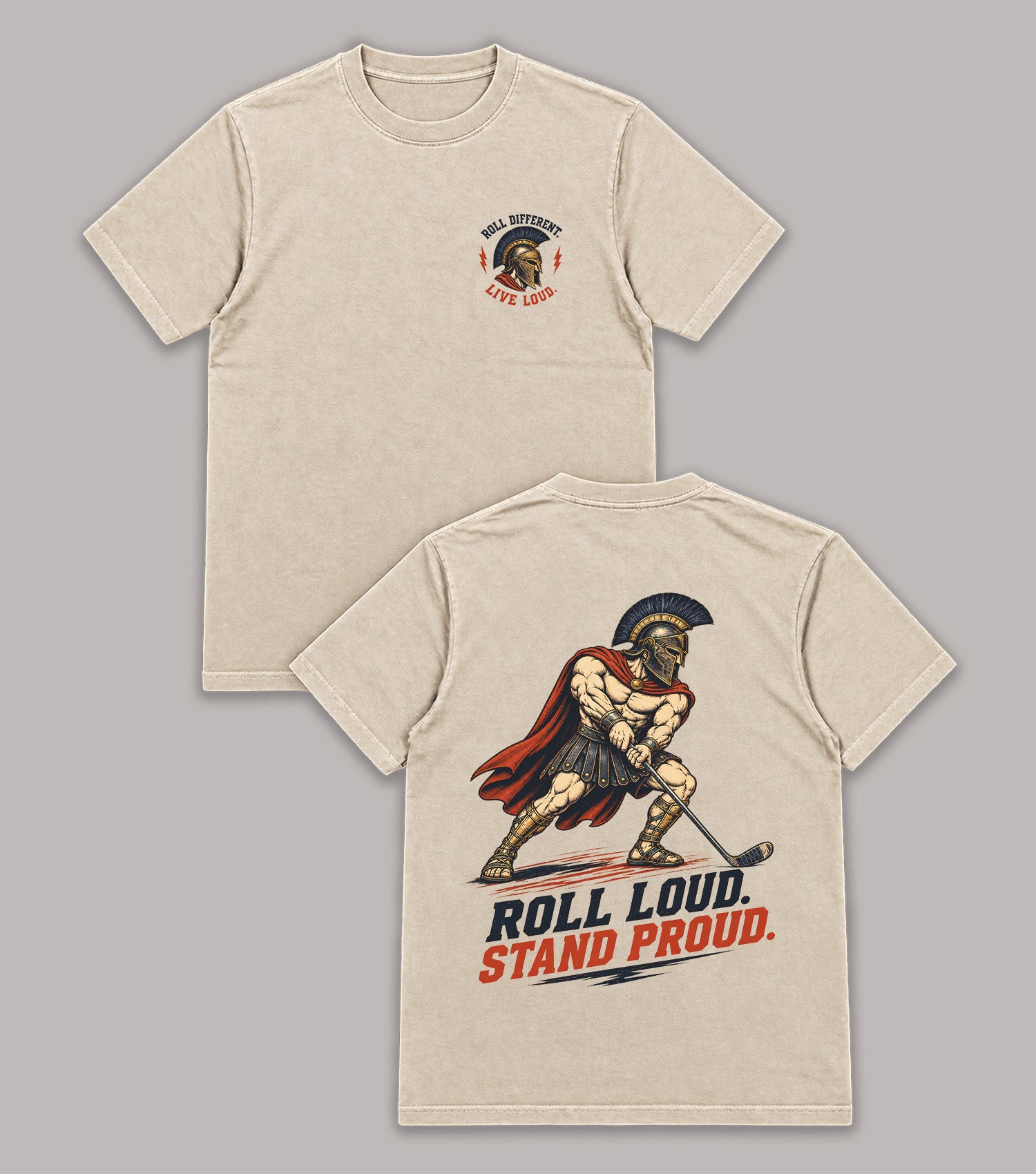 Roll Loud Stand Proud Spartan Golf T-Shirt