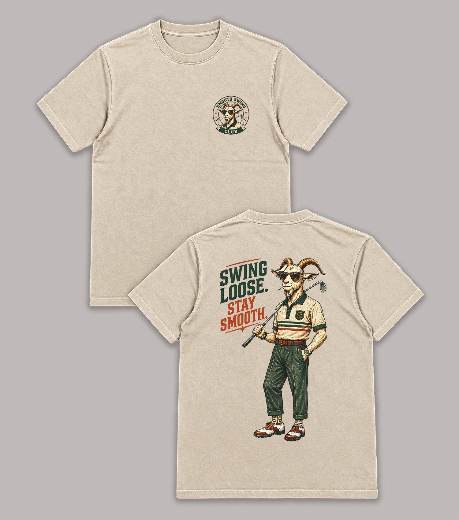Swing Loose Stay Smooth Goat Golf T-Shirt