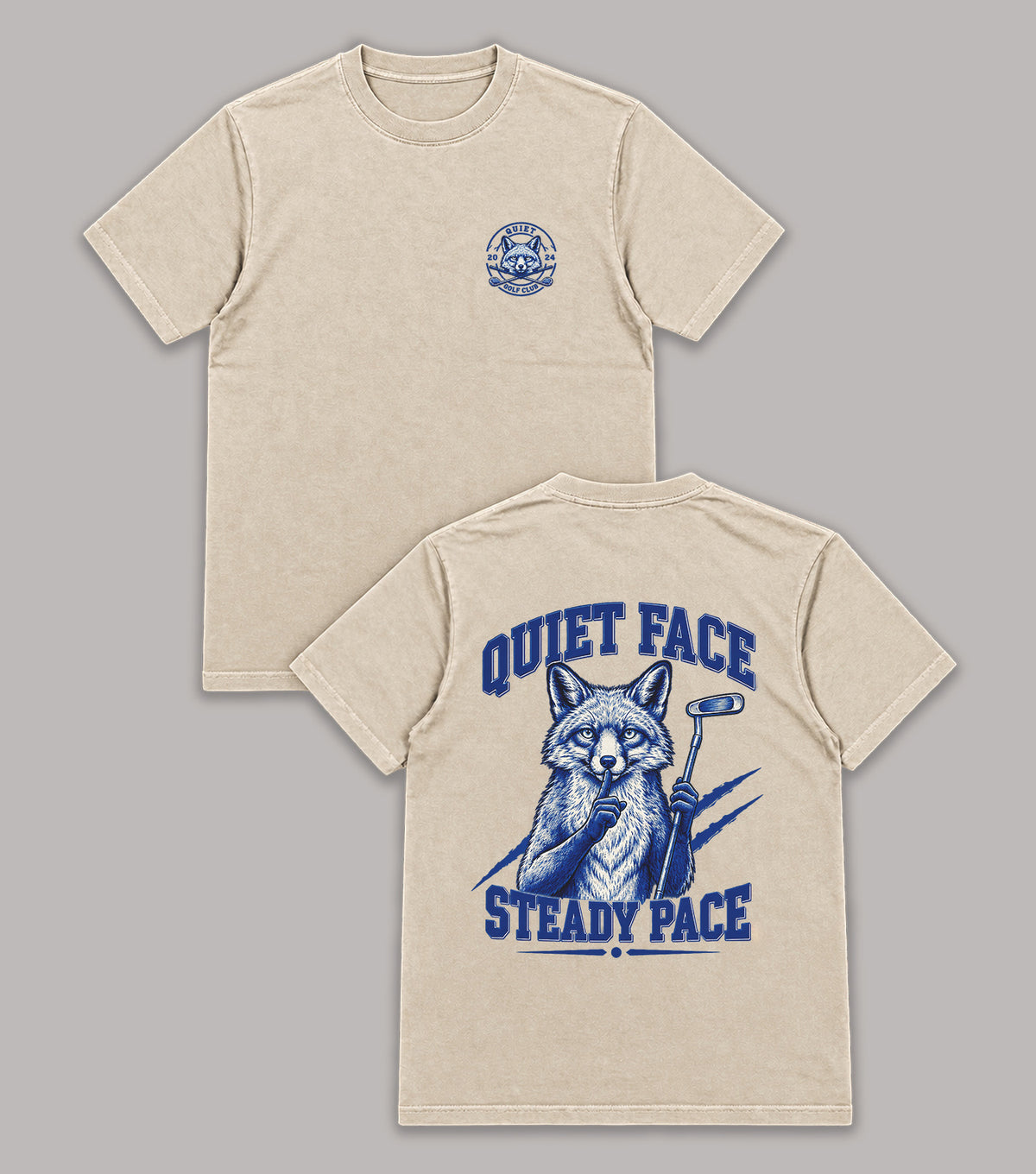 Quiet Face Steady Pace Fox Golf T-Shirt