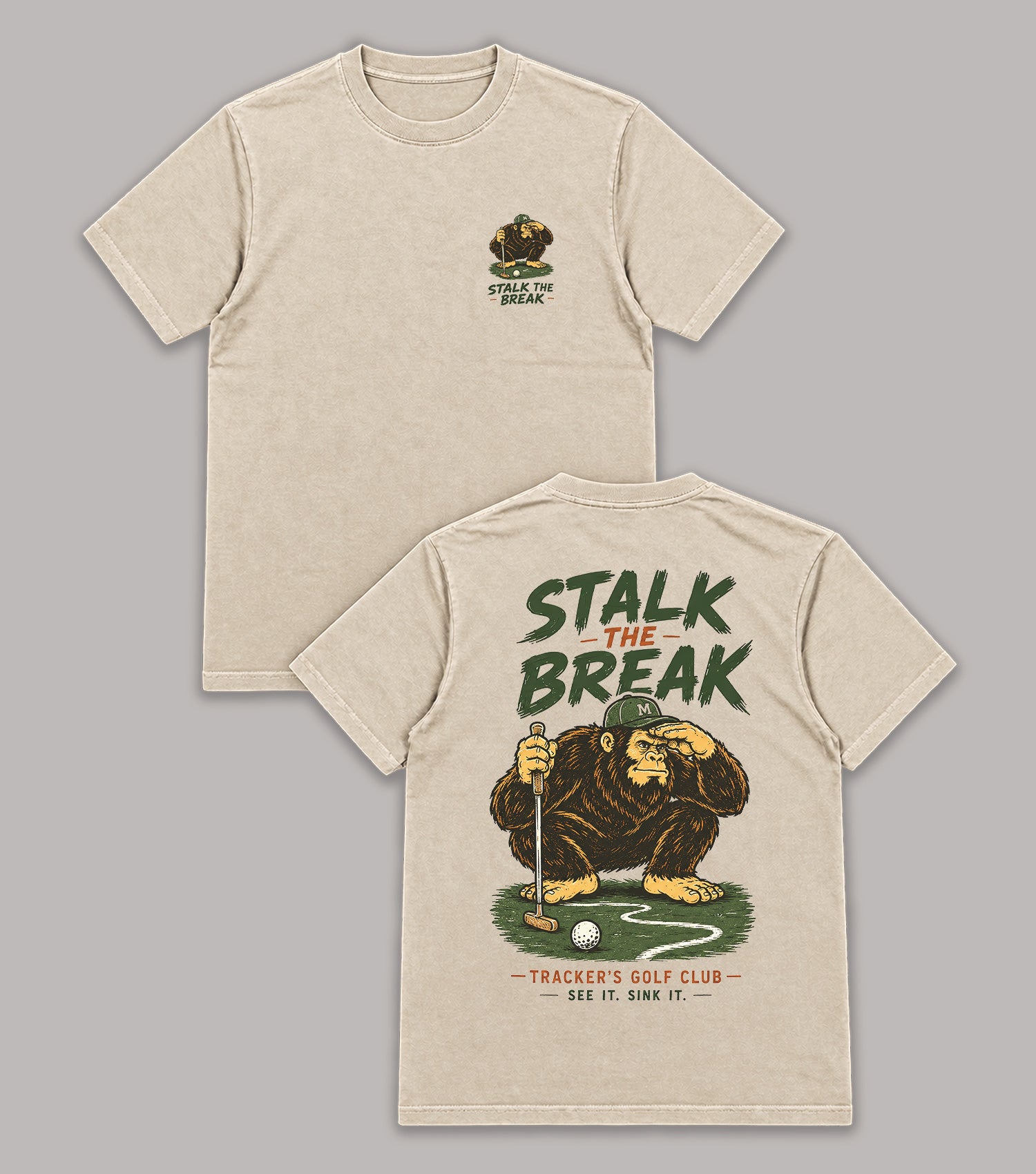 Stalk The Break Bigfoot Golf T-Shirt