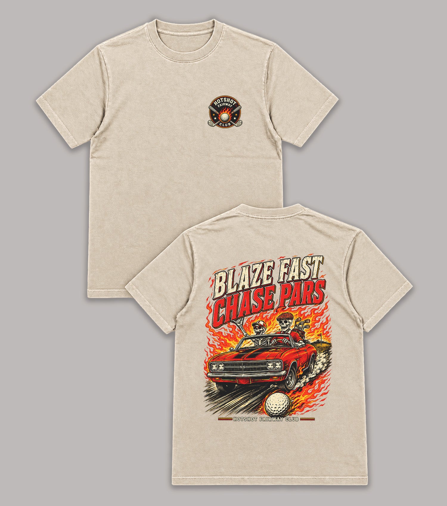 Blaze Fast Chase Pars Skeleton Golf T-Shirt