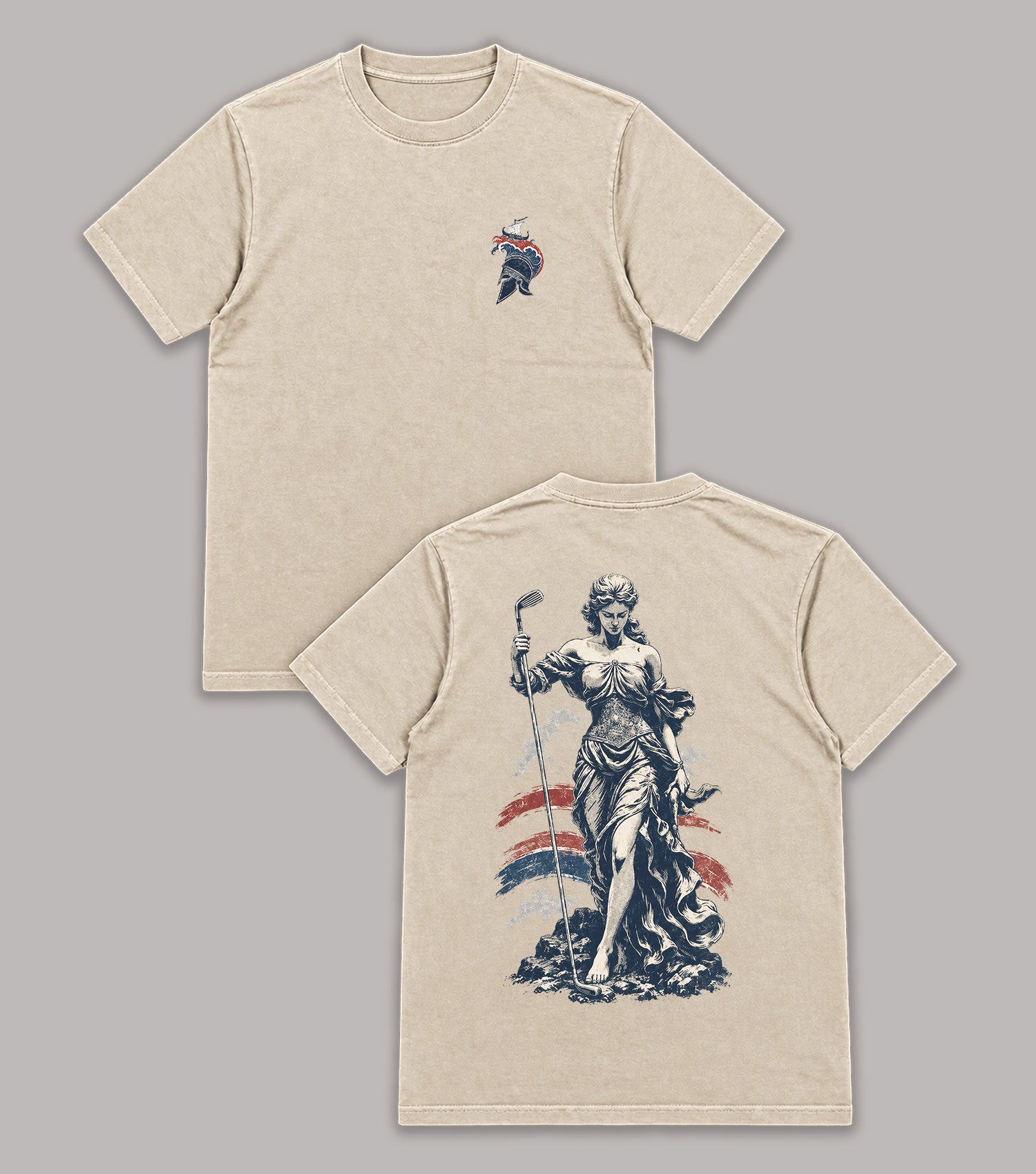 Golf Goddess T-Shirt - Vintage Statue Golfer Graphic Shirt