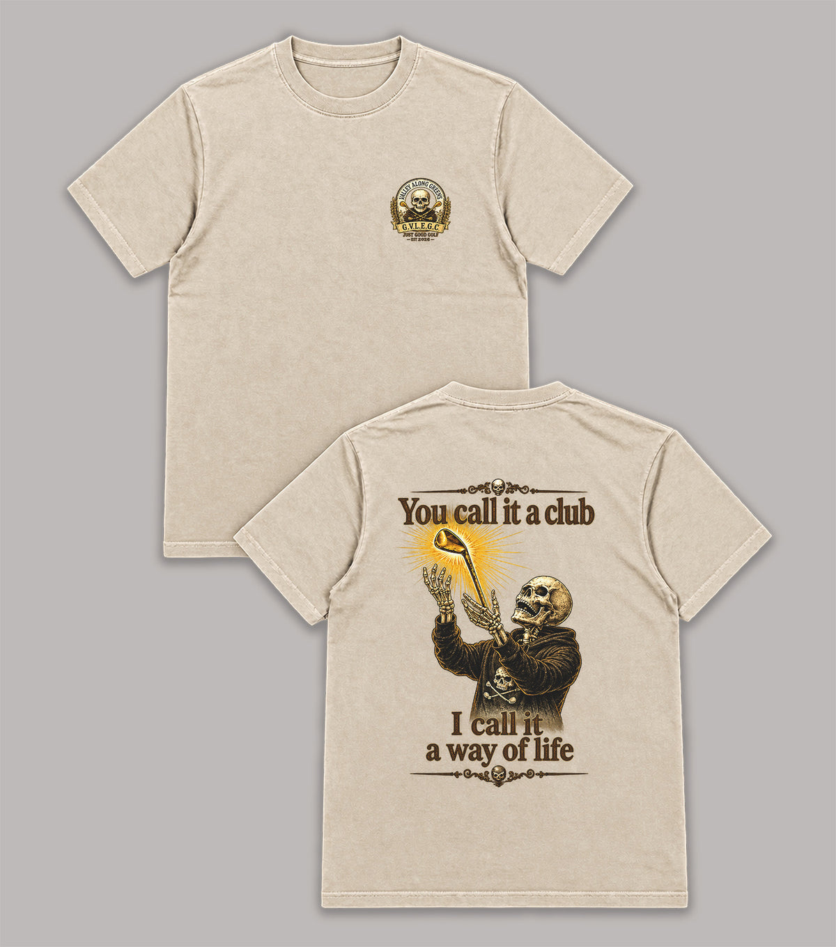 Golf Is a Way of Life Skeleton T-Shirt