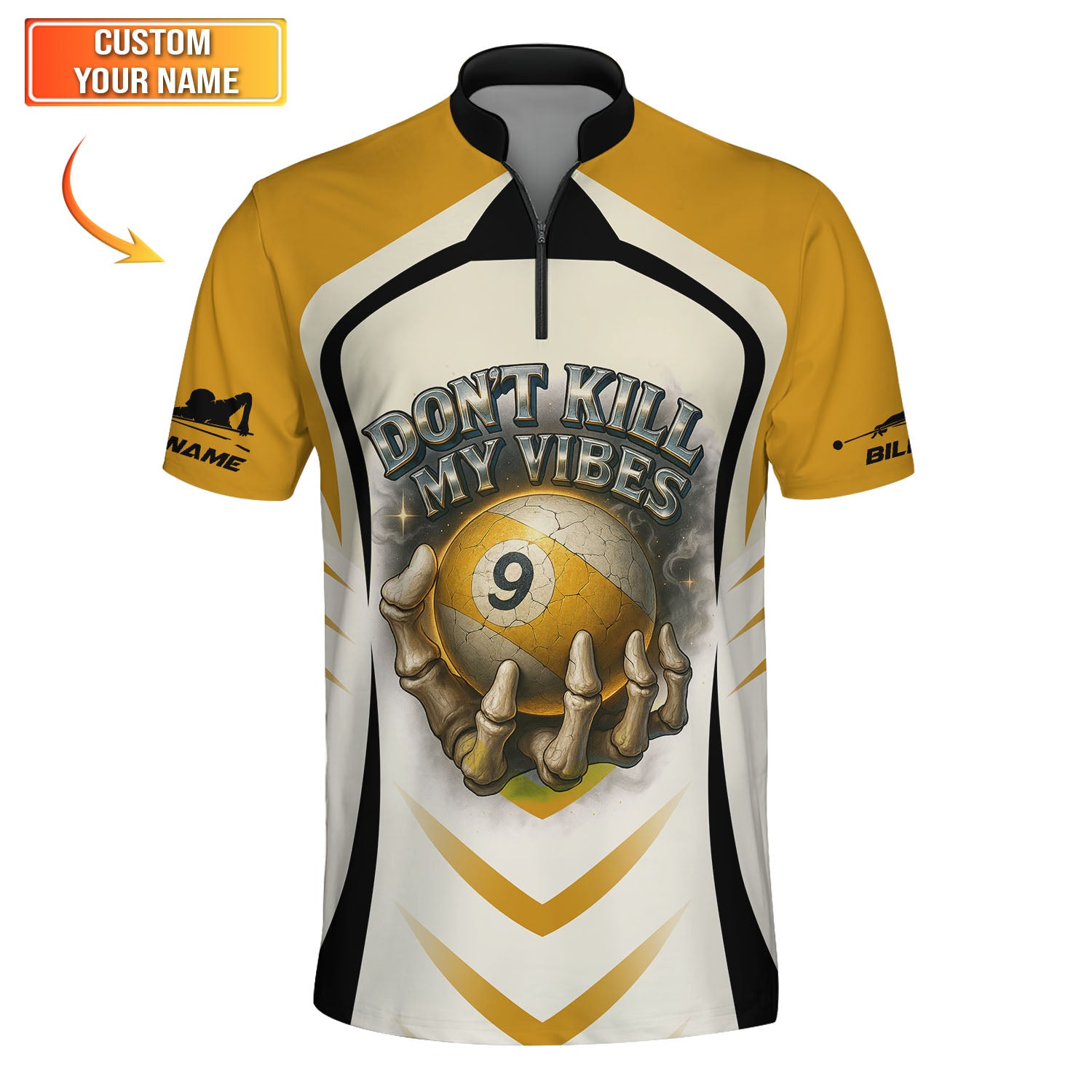 Don’t Kill My Vibes Custom Billiard Shirts, 9 ball Shirt, Pool Jersey