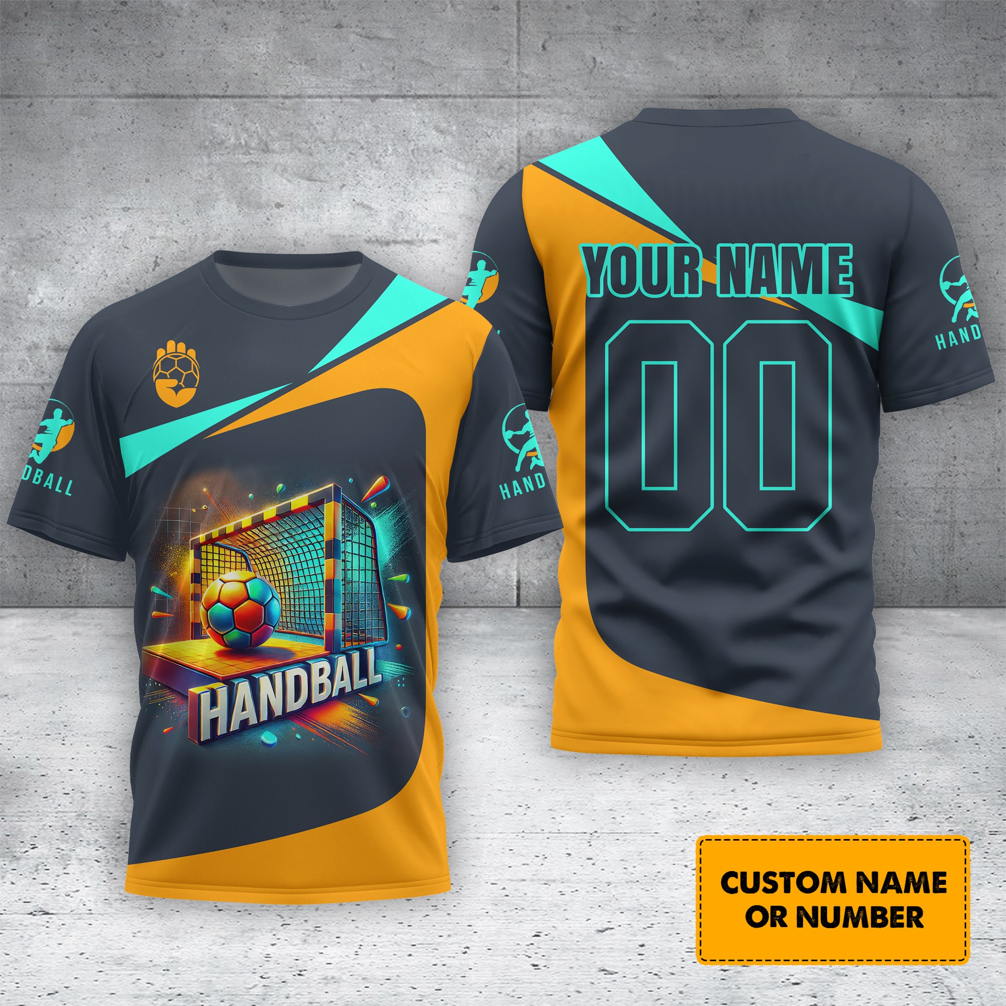 Custom Name & Number Handball Goalkeeper T-Shirt 3D Design Lightweight Sportswear, Gift For Sports Fan