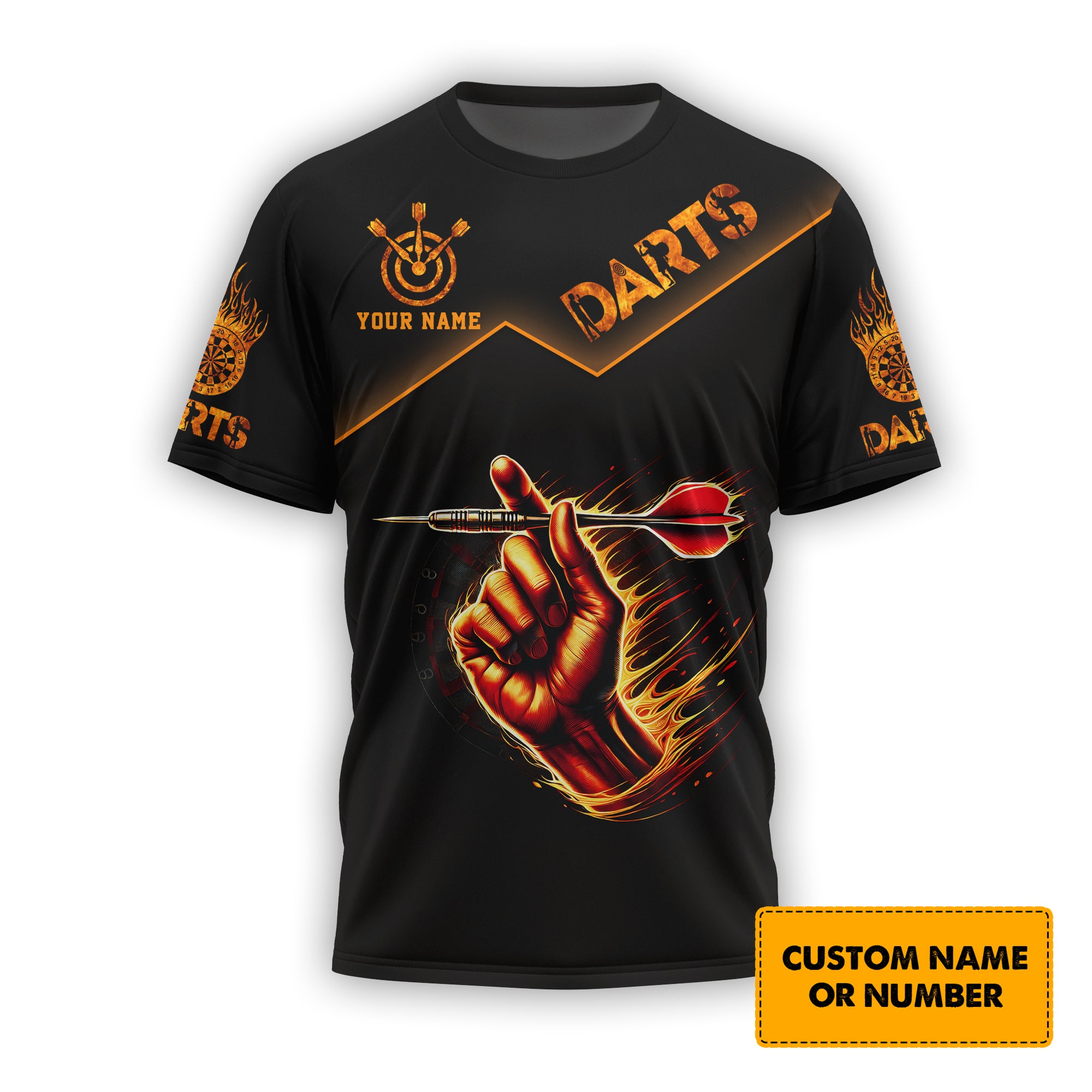 Custom Name 3D Shirt Darts Game, T-shirt For Darts Player, Darts Shirts, Gift For Darts Lovers