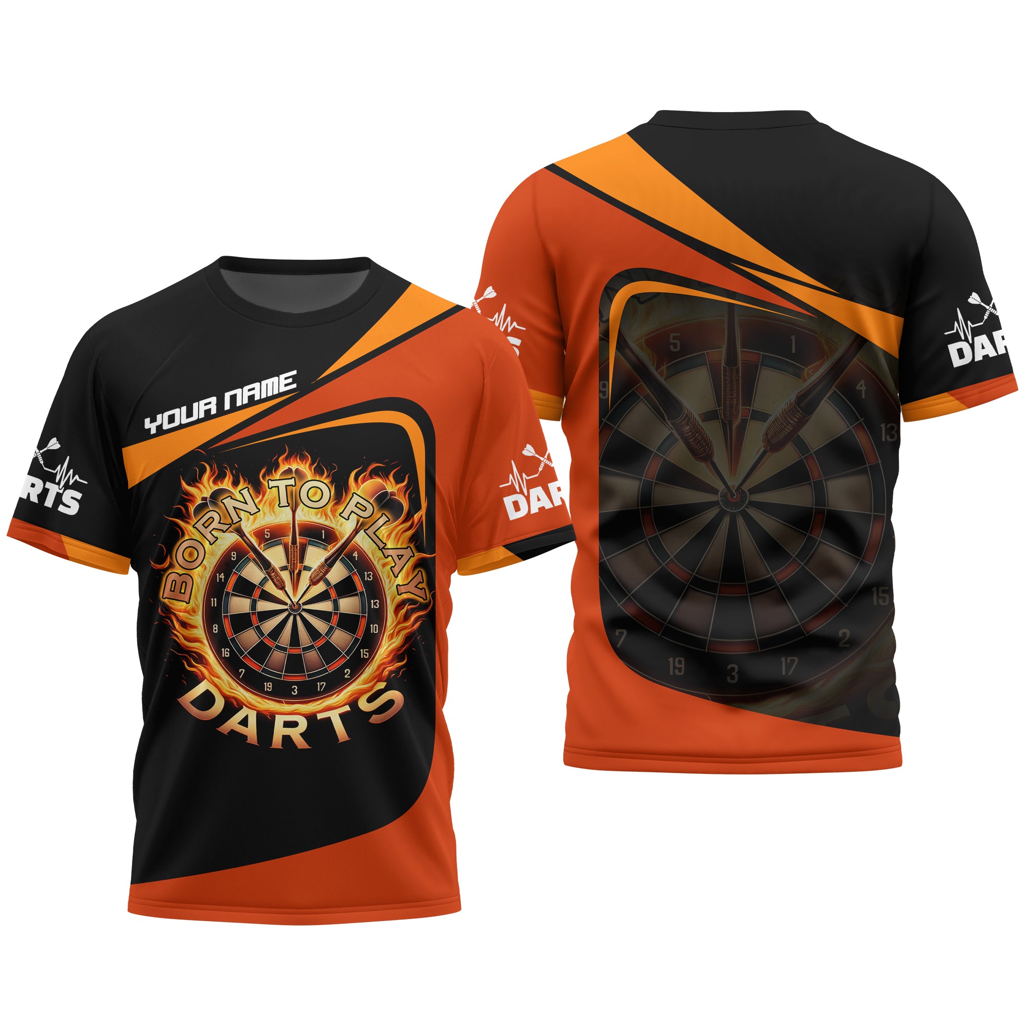 Custom Darts T Shirt Personalized Team Apparel Gift for Dart Players 3D Design