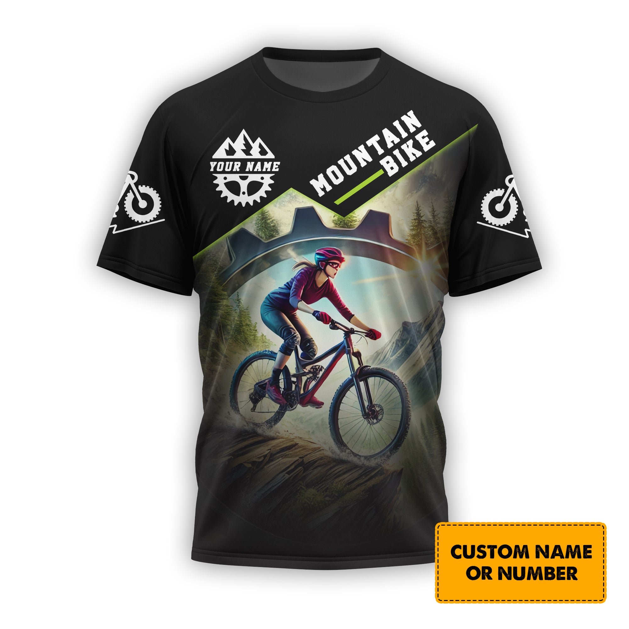 Custom Mountain Bike T Shirt 3D Design Lightweight Sportswear Personalized Team Apparel Gifts For Bike Enthusiasts