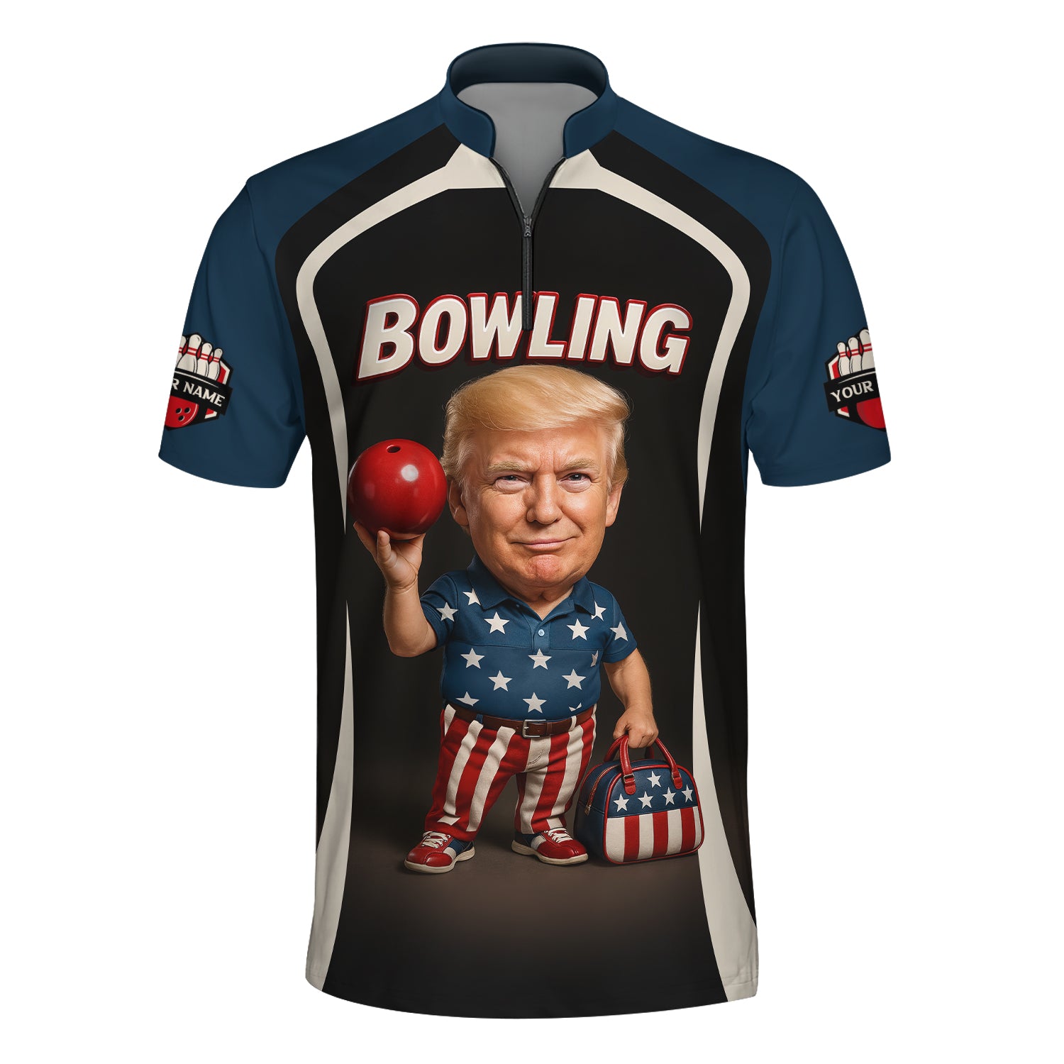 Personalized American Bowling Shirt, Make Bowling Great Again Jersey , Trump Bowling Shirt For Men