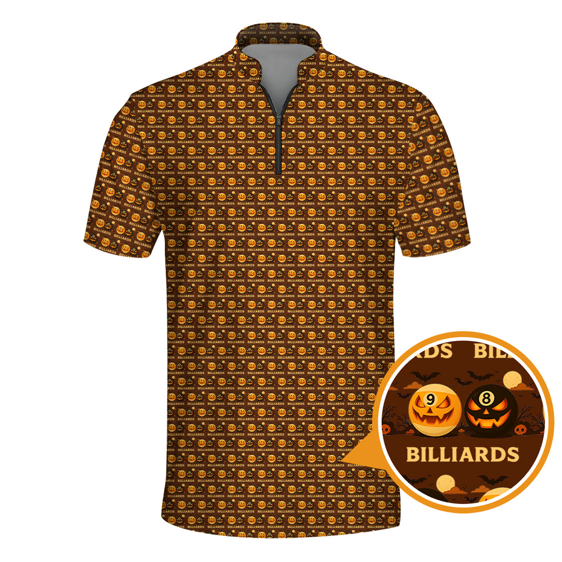 Pattern Pool Shirt, Mens Pool Shirts, Billiards Halloween For Billiard Players, Funny Pool Player Shirt