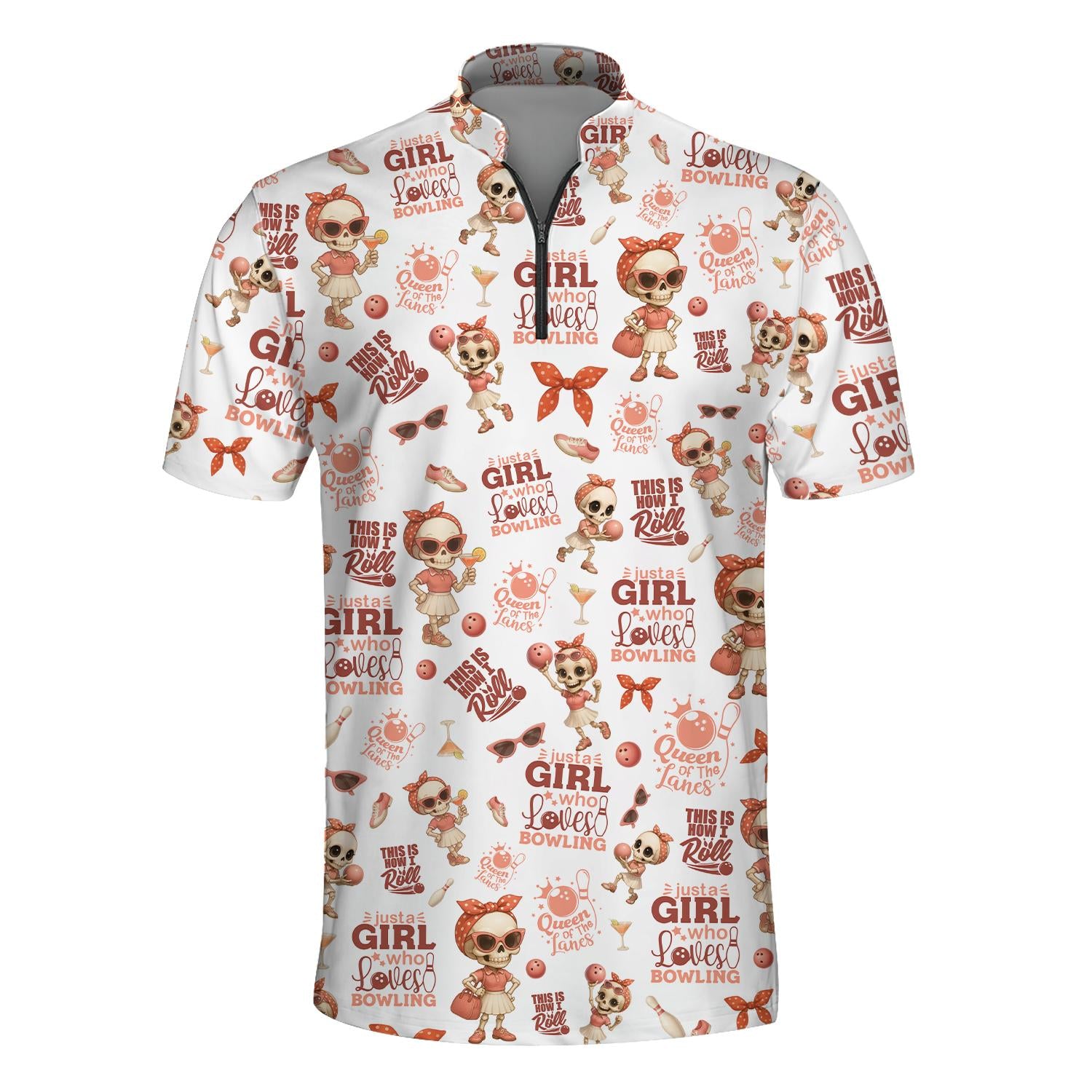 Just a Girl Who Loves Bowling Retro Shirt, Personalized Pink Bowling Tee for Women, Great Gift for Ladies Bowling League