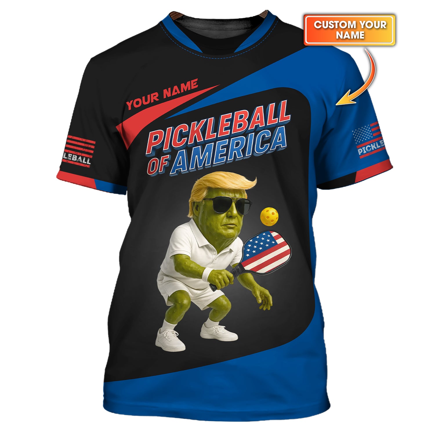 Trump Pickleball of America, Custom Name Pickleball Outfits Men, Pickleball Uniforms