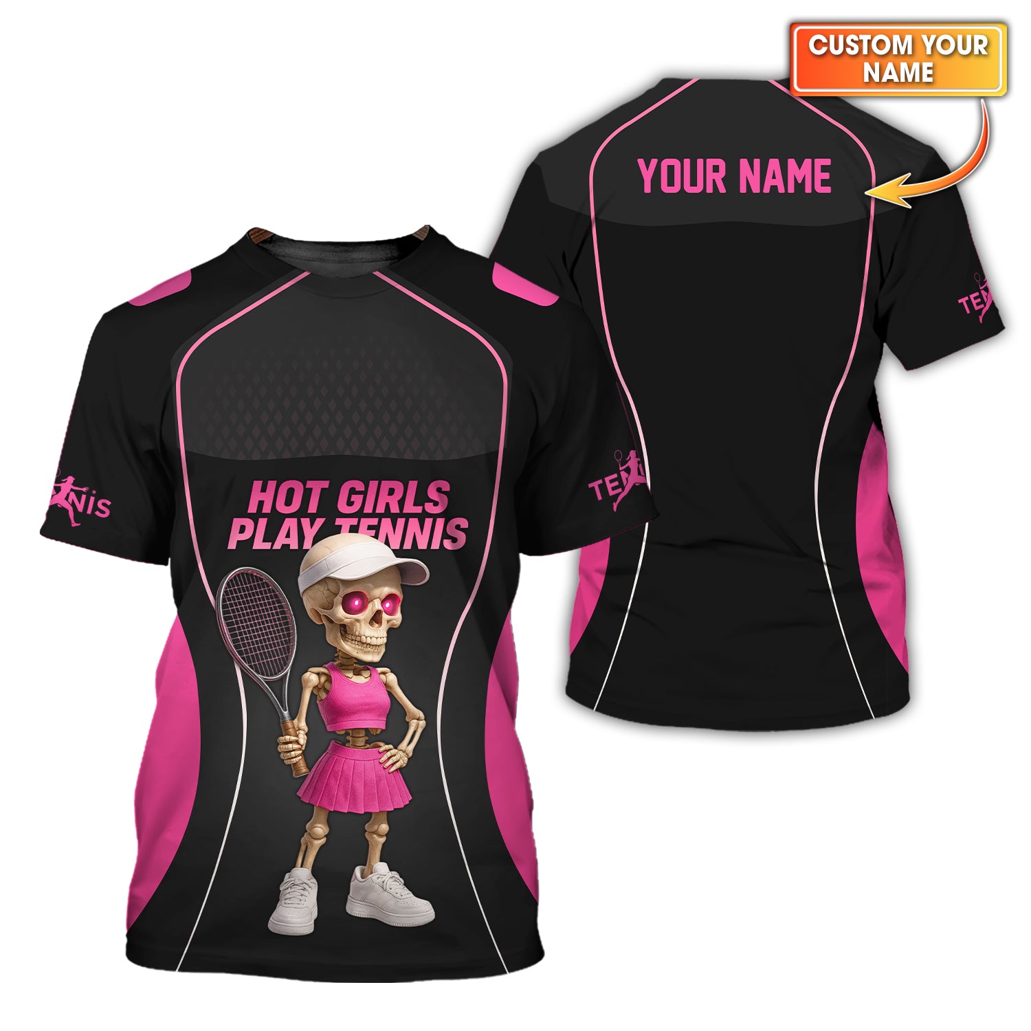 Hot Girls Play Tennis Racket Shirts, Tennis Club Custom T Shirt Women, Gifts for Tennis Lovers