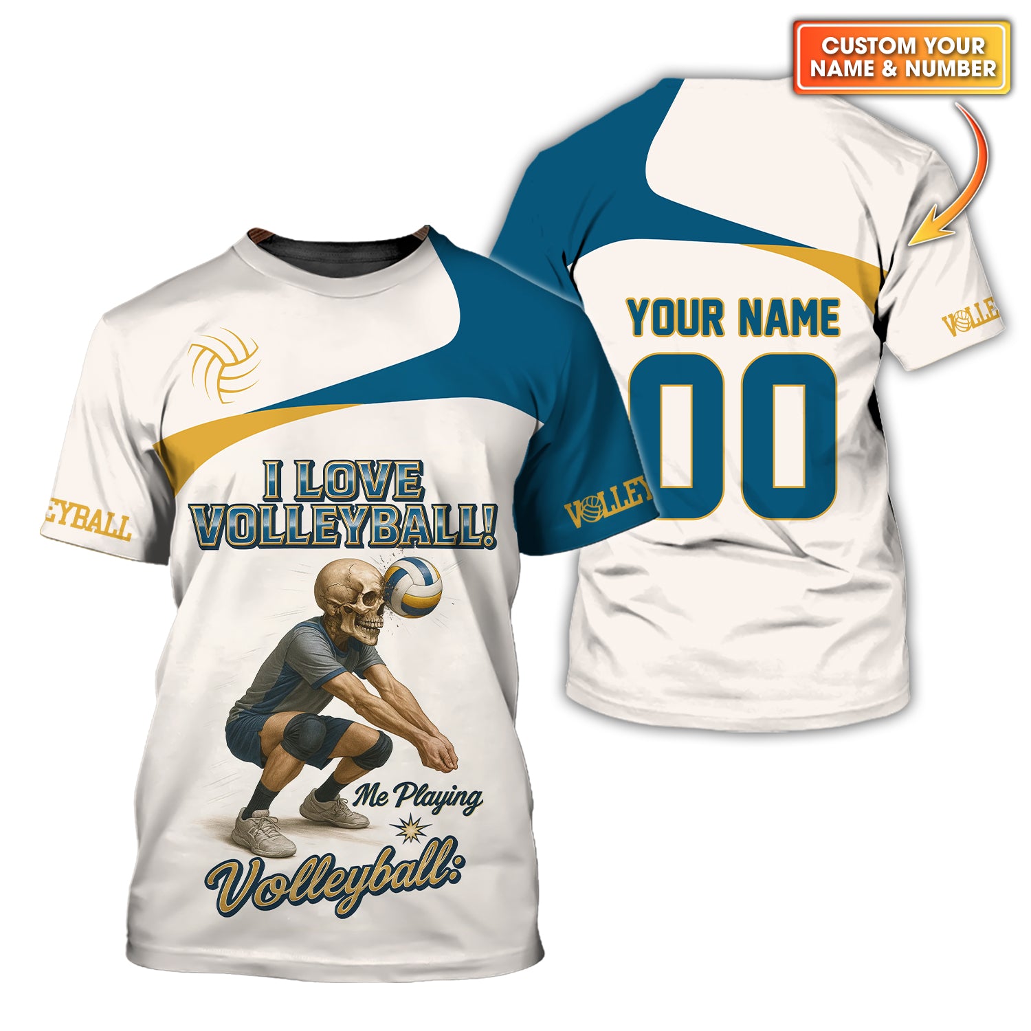 I Love Volleyball Shirts, Men's Volleyball Jersey, Custom Volleyball Uniforms