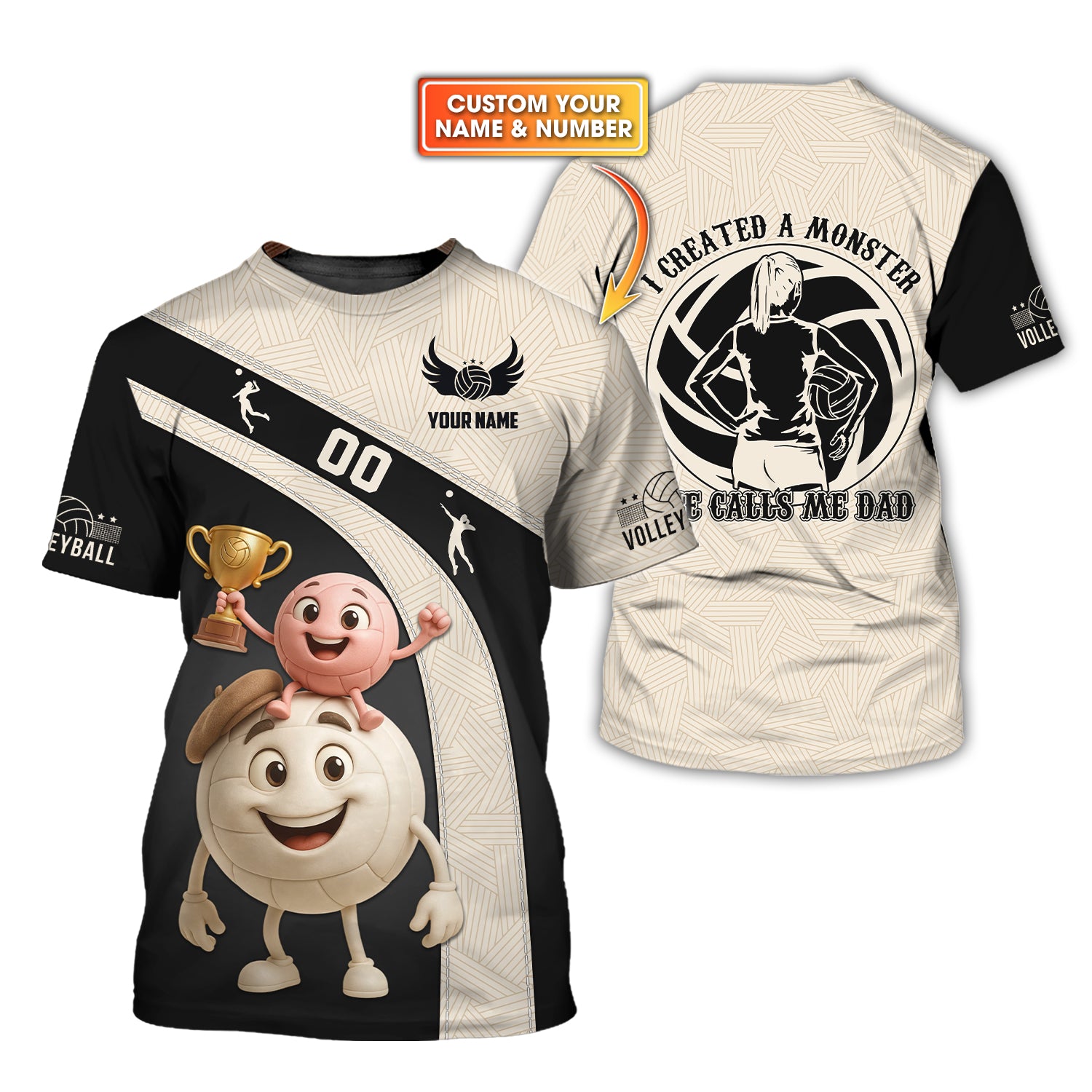 Custom Volleyball Jerseys, Volleyball She Call Me Dad T Shirt, Volleyball Classic Shirts, Volleyball Gift