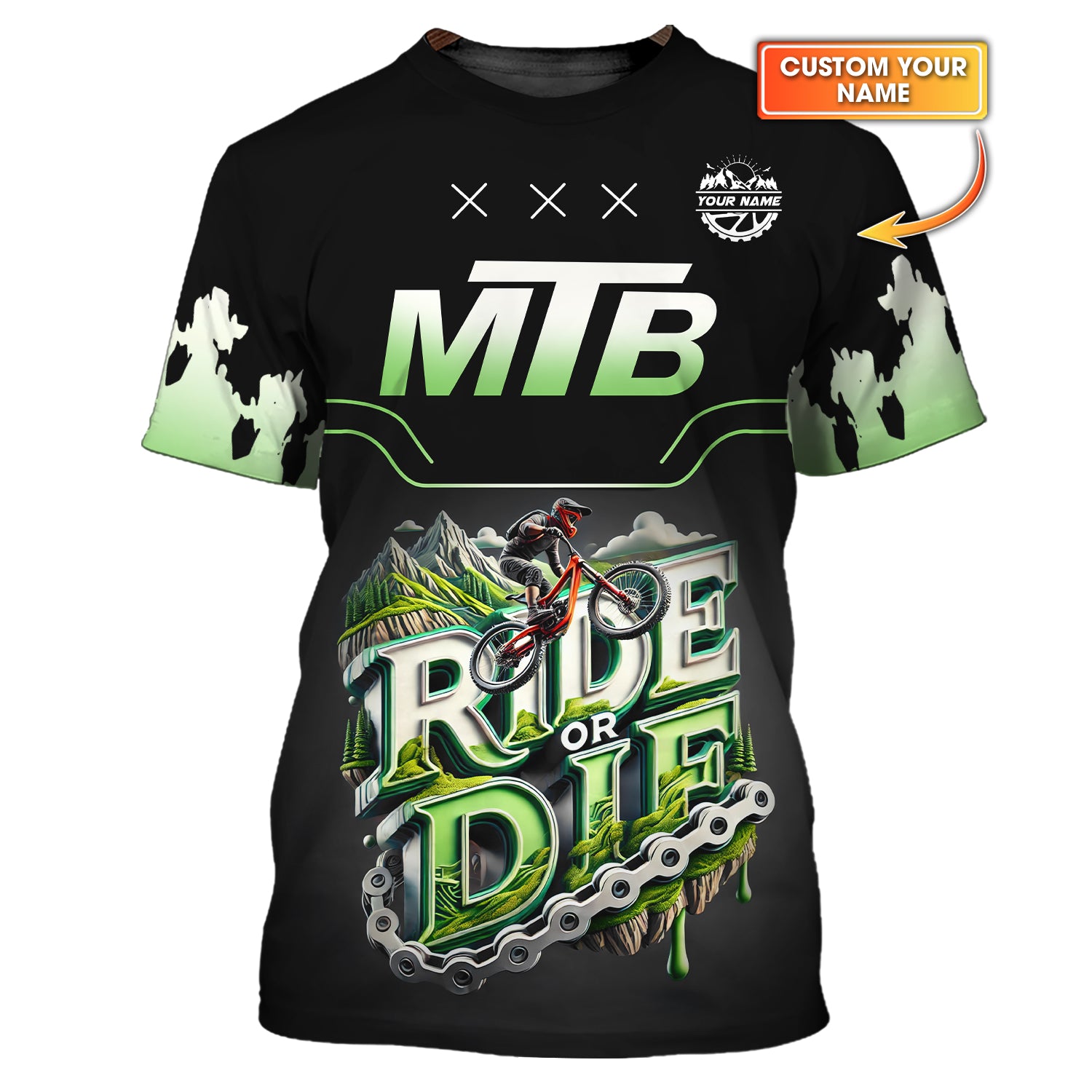 Custom Mountain Bike Jersey, XXX Ride or Die, MTB Cycling Shirts, Presents For Cyclists
